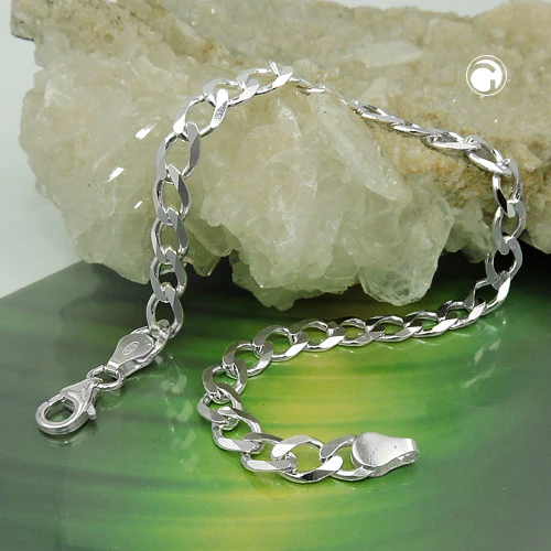 Armband 6x1,5mm Weitpanzerkette Silber 925 21cm - Image 2