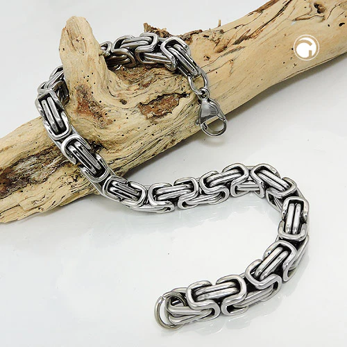 Armband 7mm Königskette Edelstahl 21cm - Image 2