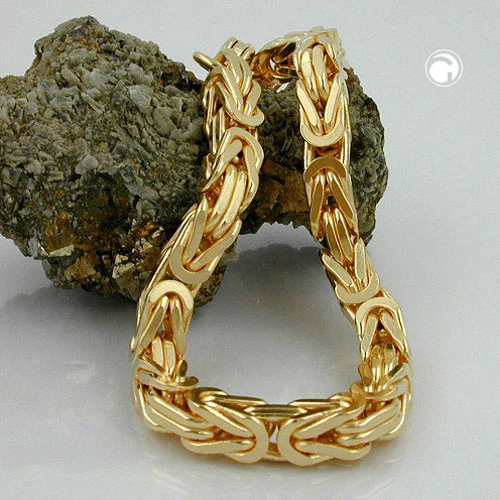 Armband 7x7mm Königskette vierkant vergoldet AMD 23cm - Image 2