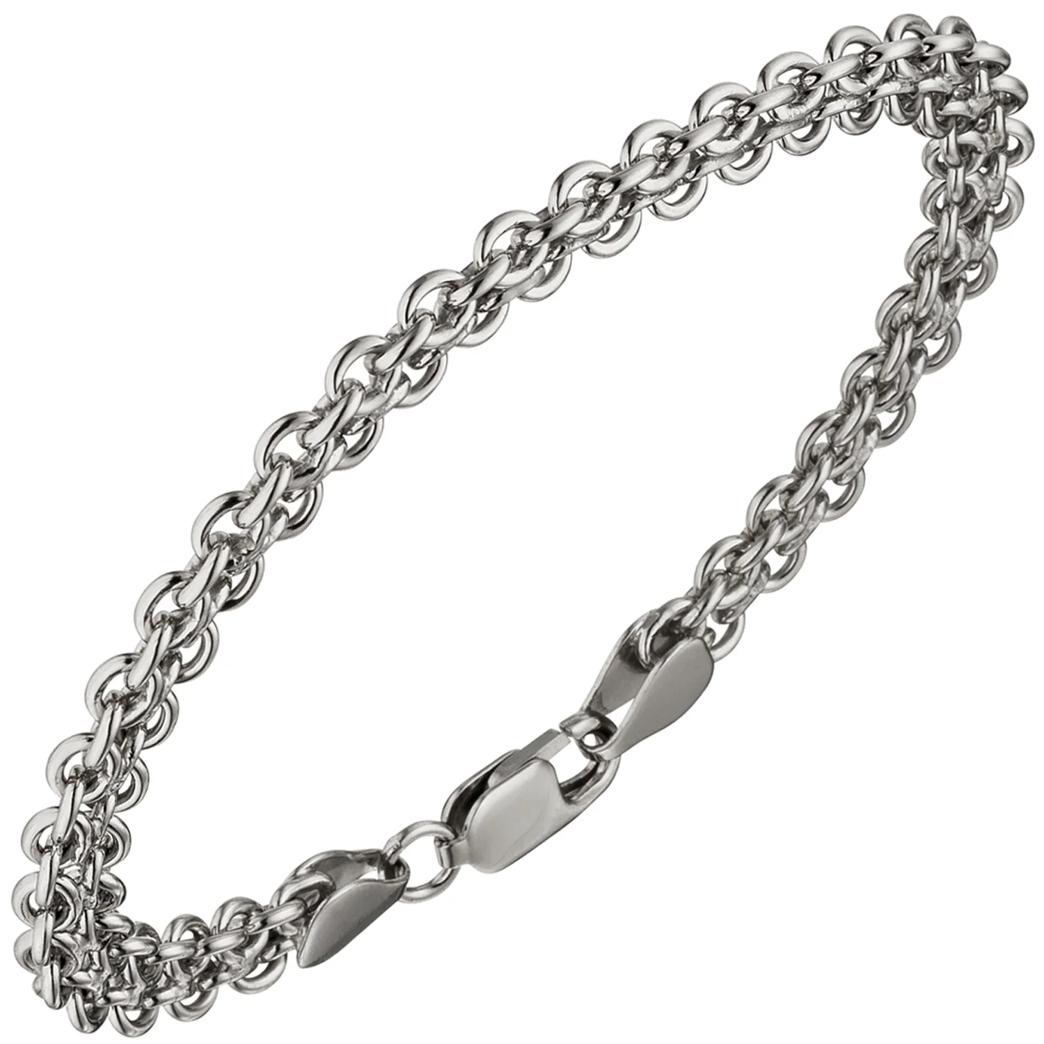 Armband 925 Sterling Silber rhodiniert 19 cm Silberarmband Karabiner
