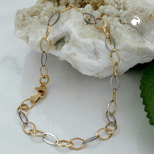 Armband, Ankerkette oval, 9Kt GOLD - Image 2