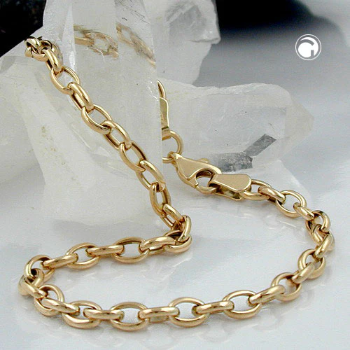 Armband, Ankerkette oval, 9Kt GOLD