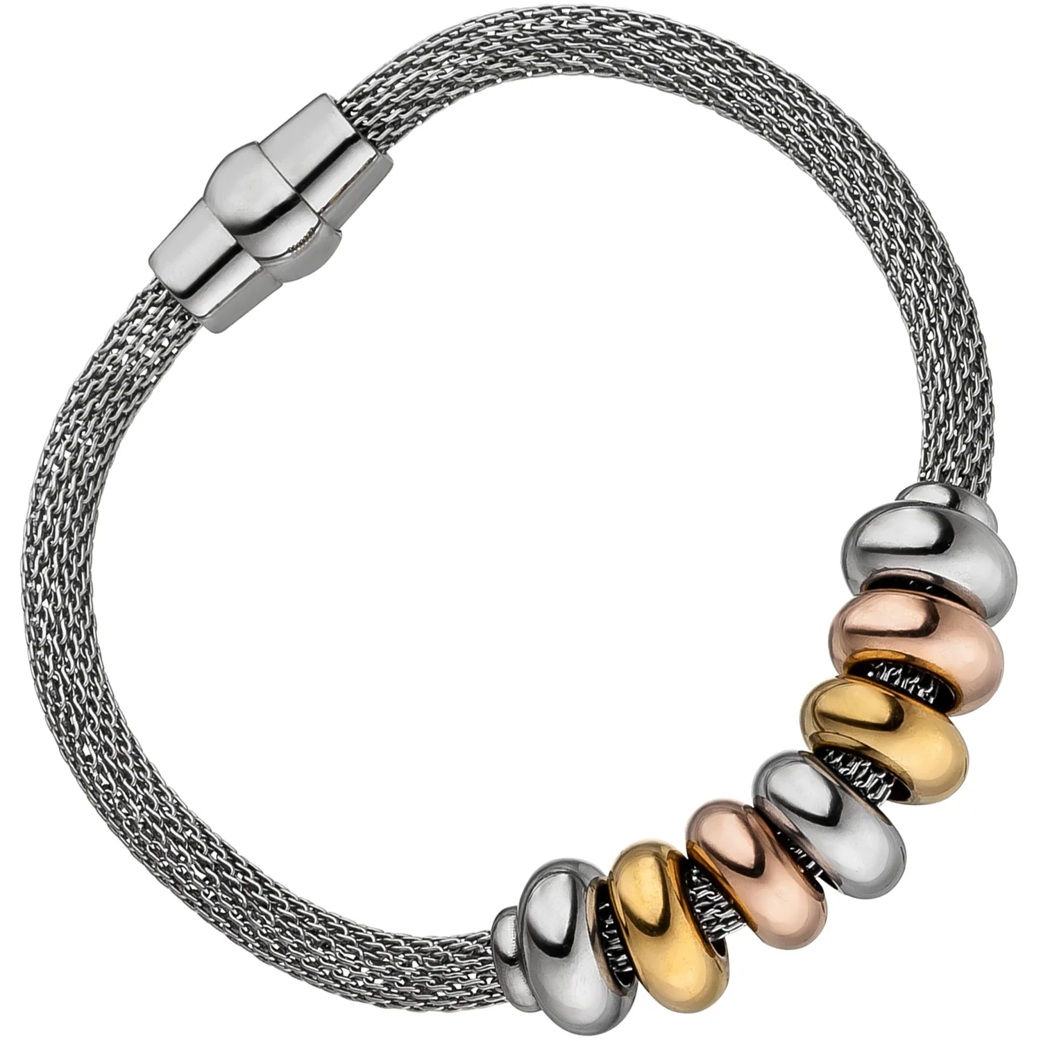 Armband Edelstahl dreifarbig tricolor beschichtet 20 cm