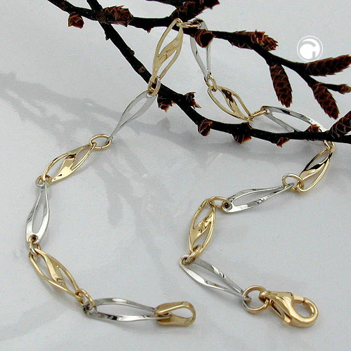 Armband, Fantasie bicolor, 9Kt GOLD - Image 2