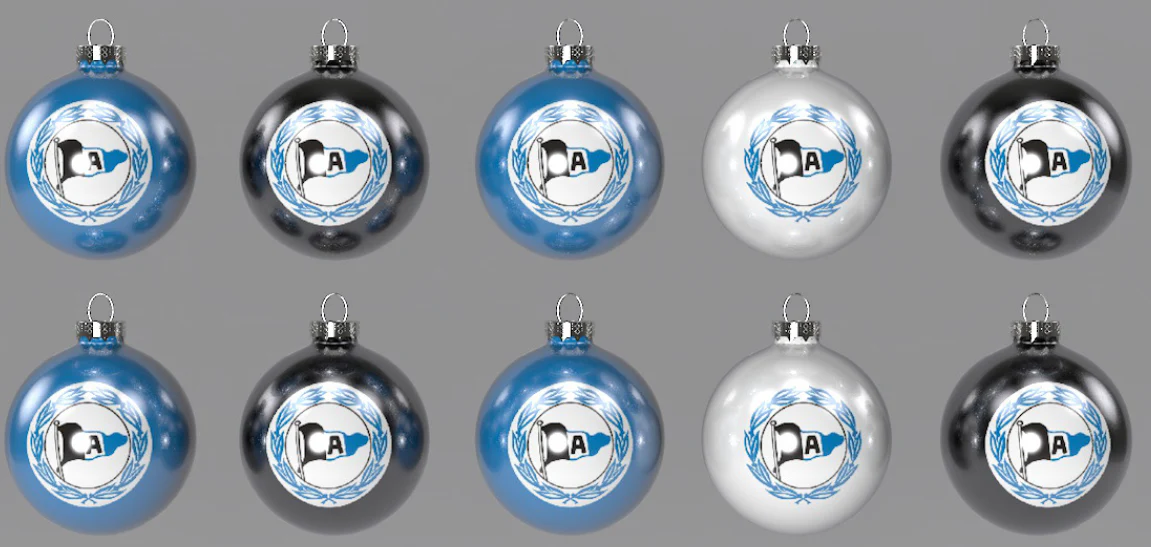Arminia Bielefeld Christbaumkugeln 10er-Set