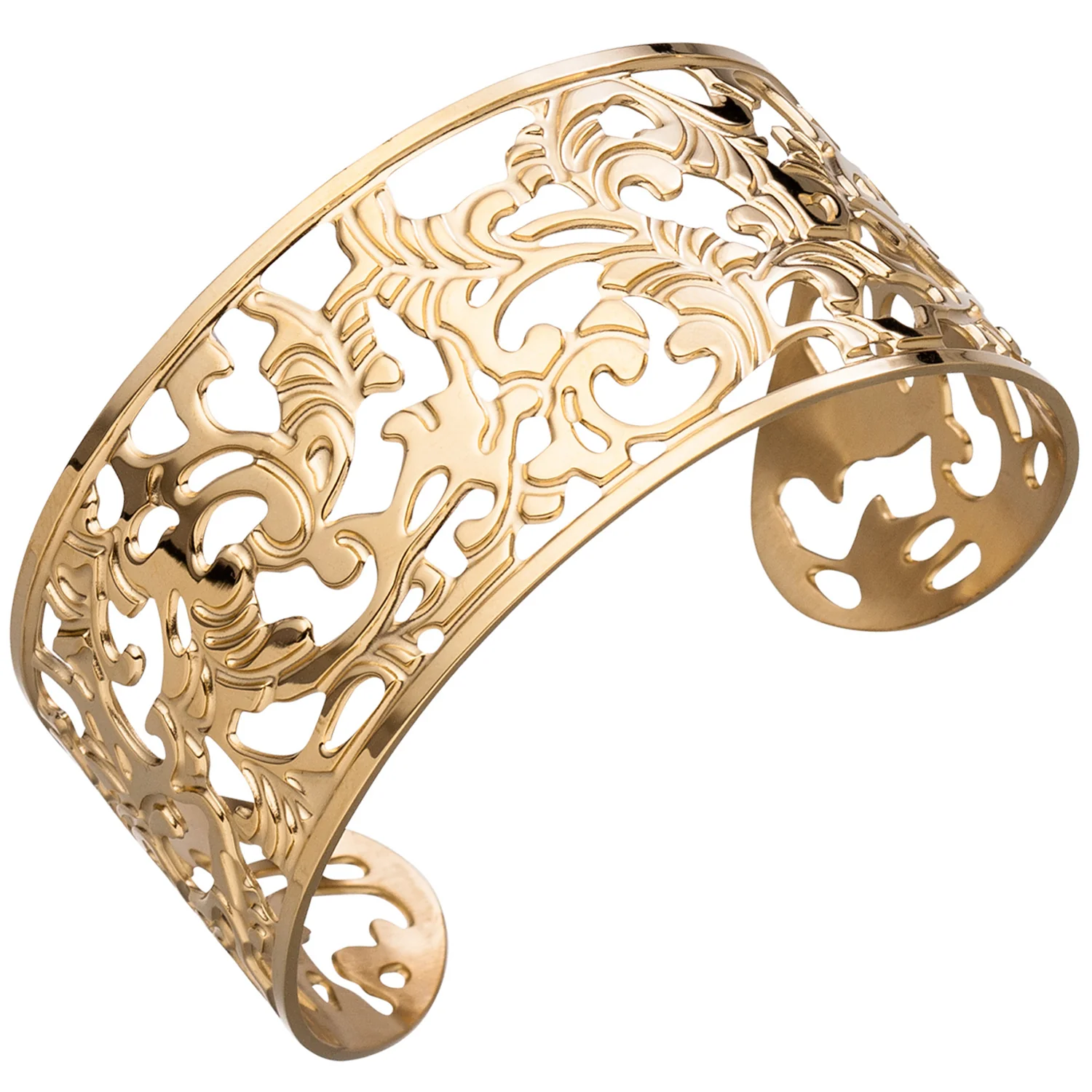 Armspange / offener Armreif aus Edelstahl gold farben beschichtet Armband - Image 2