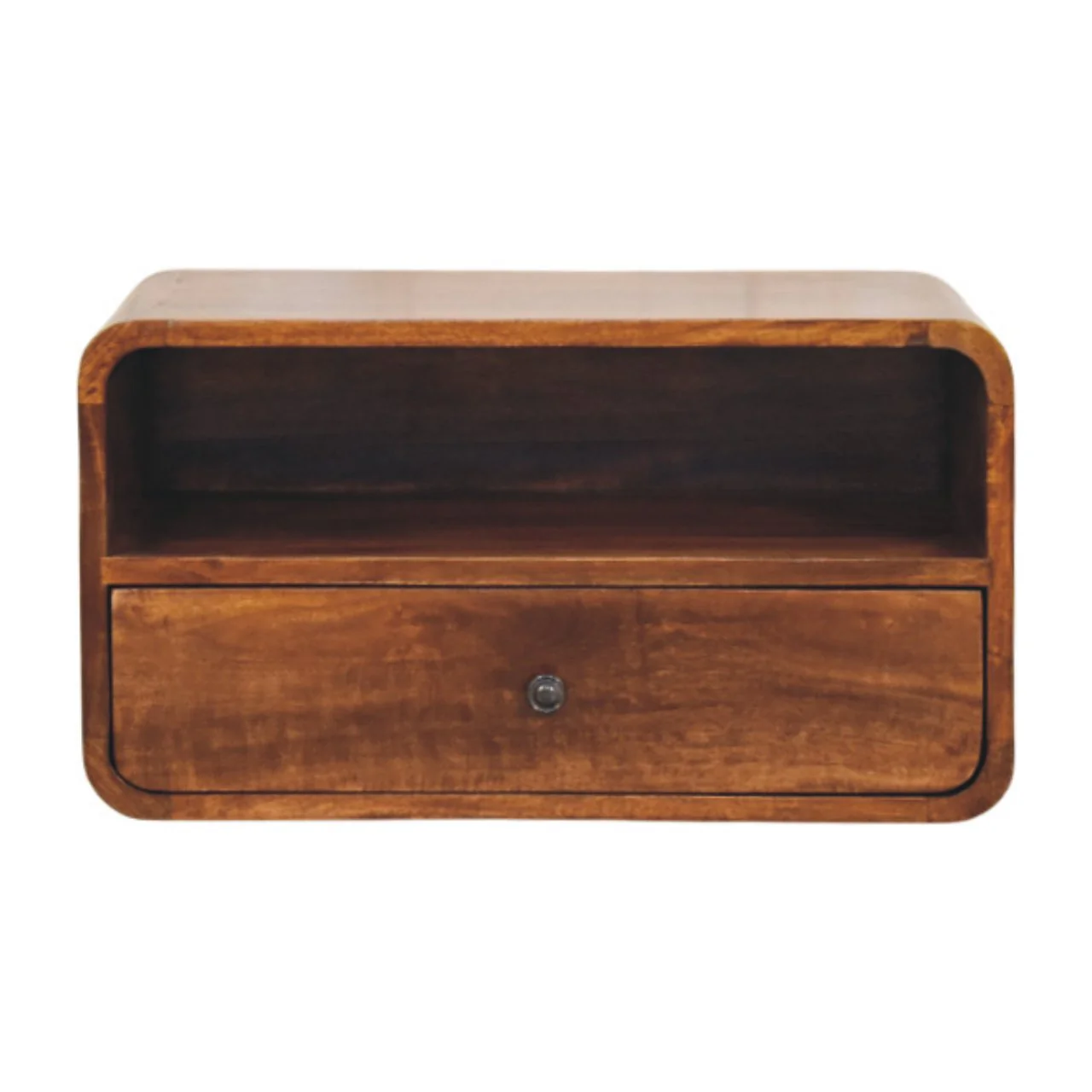 Artisan Furniture Massivholz Avora Nachttisch zur Wandmontage aus Kastanienholz Braun