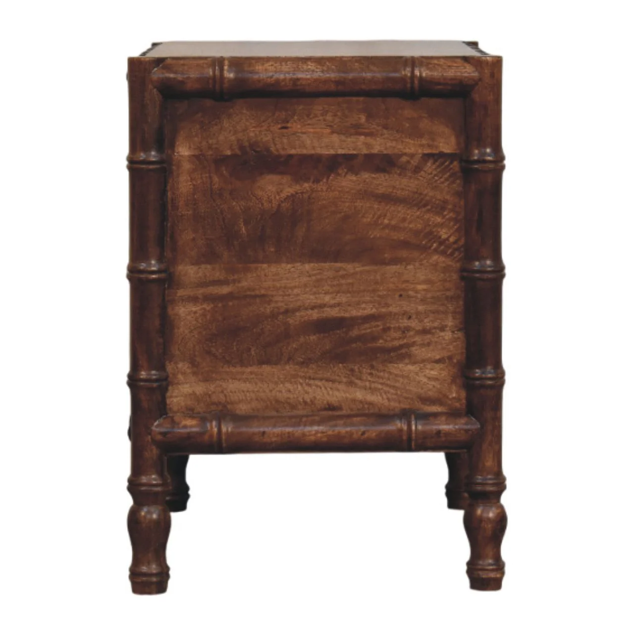 Artisan Furniture Massivholz Bambusrahmen Nachttisch in gerösteter Mandel, 2 Schubladen, Braun - Image 9