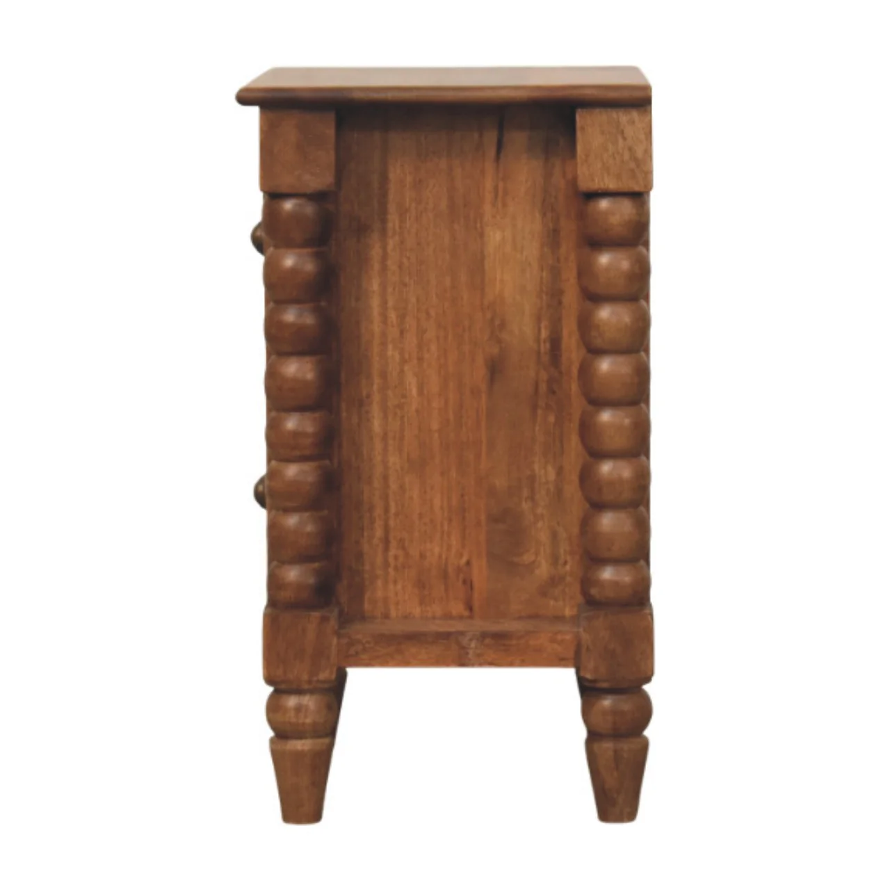Artisan Furniture Massivholz Barley Twist Nachttisch mit 2 Schubladen, Braun - Image 11