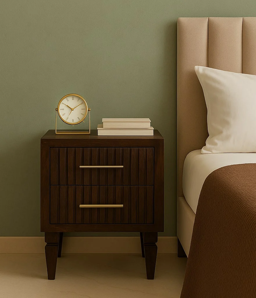 Artisan Furniture Massivholz Belmont 2-Schubladen Nachttisch, Dunkelbraun - Image 2