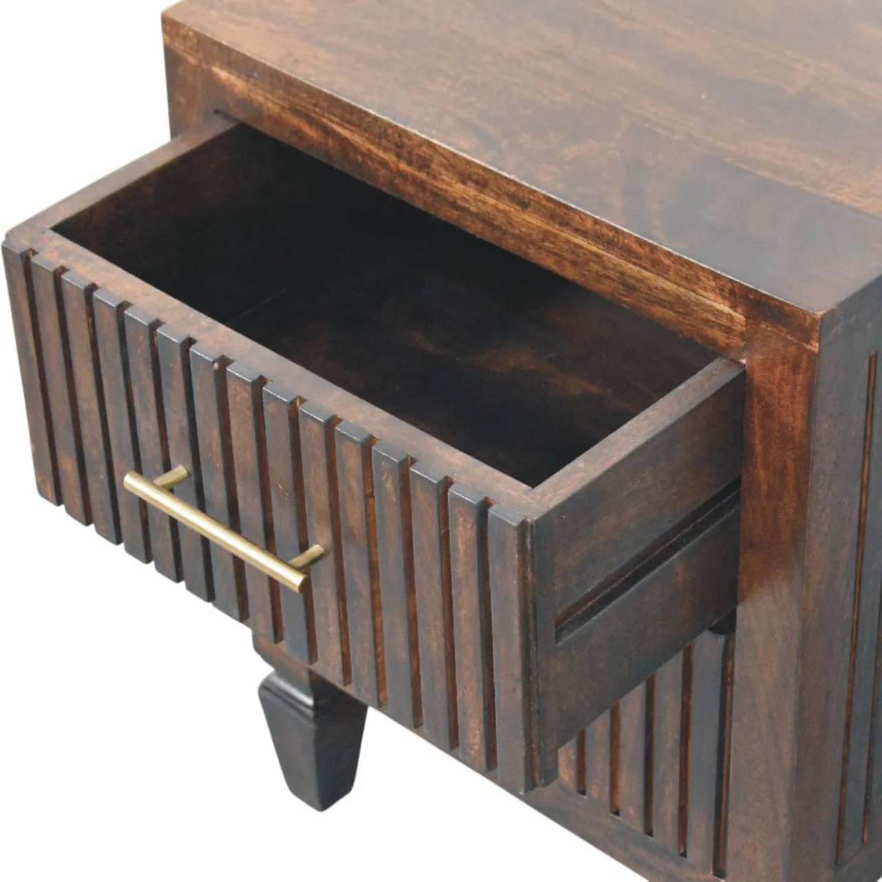 Artisan Furniture Massivholz Belmont 2-Schubladen Nachttisch, Dunkelbraun - Image 9