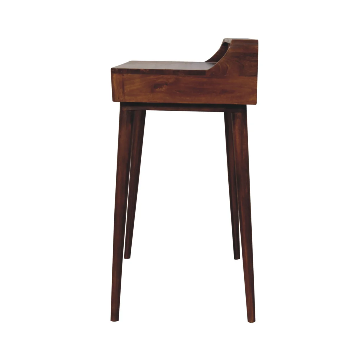 Artisan Furniture Massivholz erhöhter Kastanien-Konsolentisch, 2 Schubladen, Dunkelbraun - Image 12