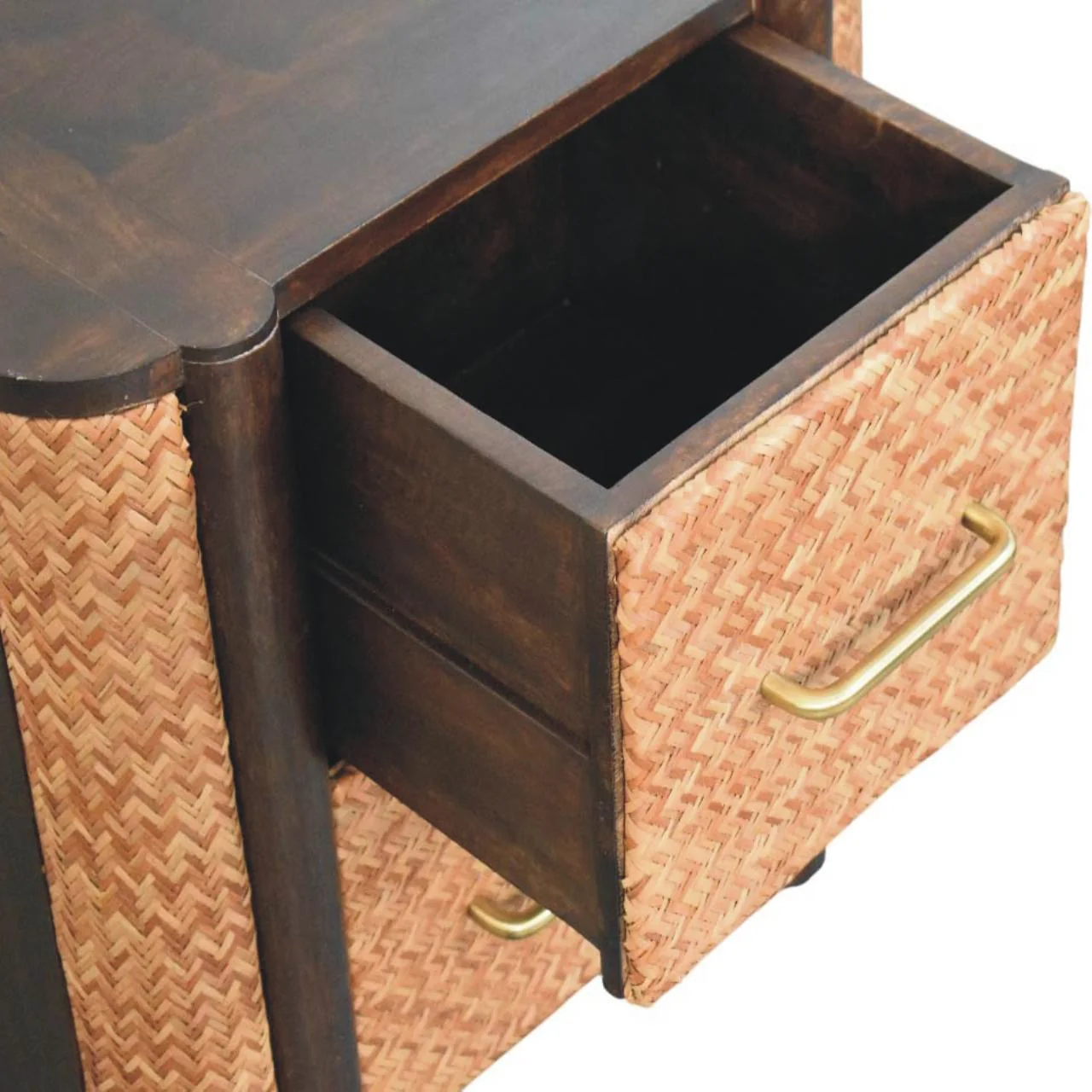 Artisan Furniture Massivholz Havana Canefront Schubladen, 2 Schubladen, Dunkelbraun - Image 8