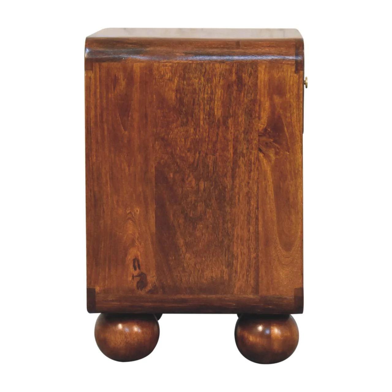 Artisan Furniture Massivholz Kastanien offener gewebter Nachttisch, 1 Schublade, 1 Regal, Braun - Image 12