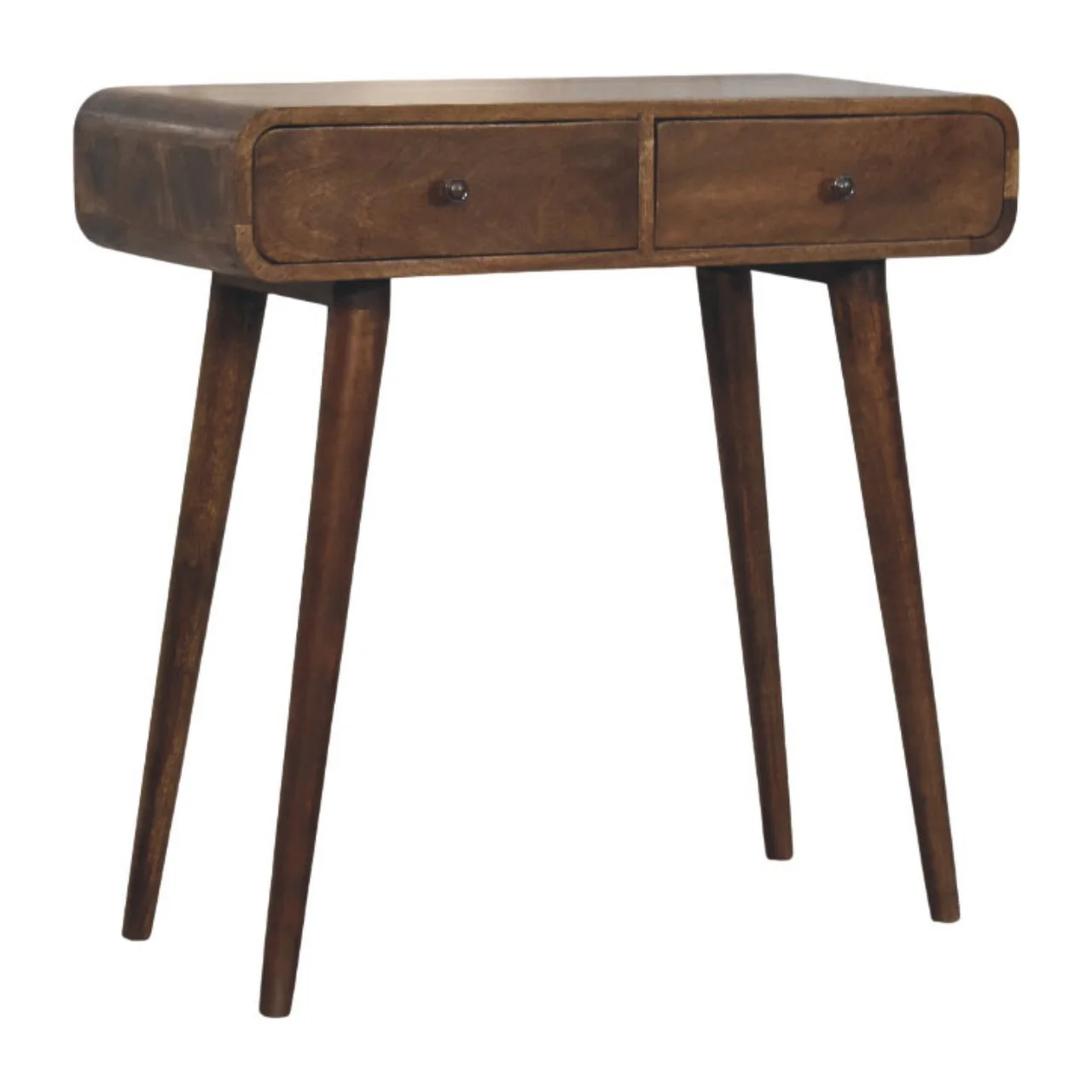 Artisan Furniture Massivholz-Konsole mit abgerundeten Kanten in klassischem Graubraun - Image 3