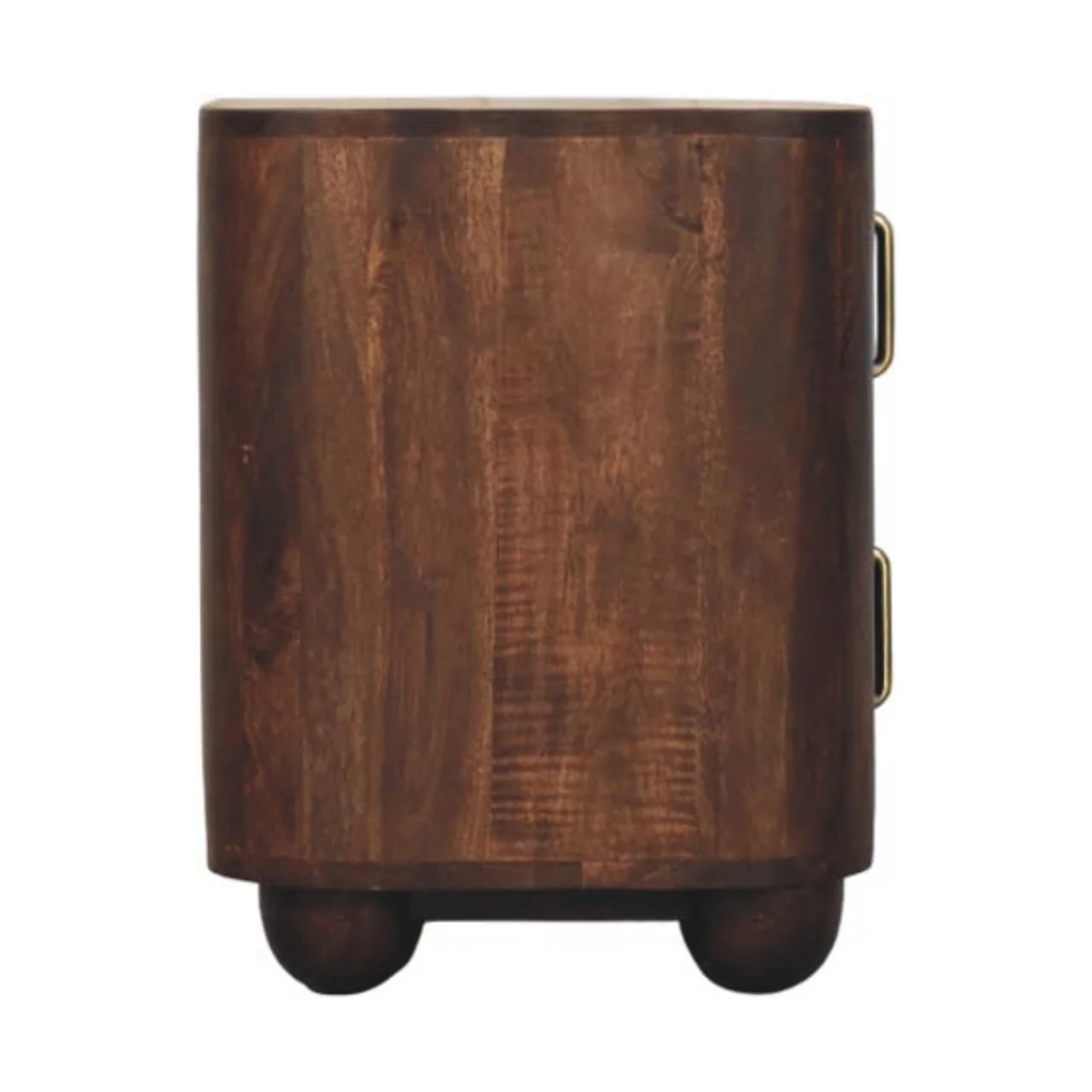 Artisan Furniture Massivholz Marlowe gerillter Nachttisch, 2 Schubladen, Dunkelbraun - Image 11