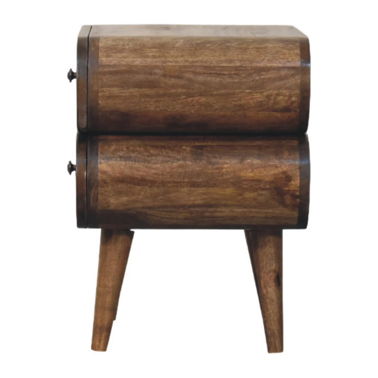 Artisan Furniture Massivholz-Nachttisch mit 2 Schubladen, braun - Image 10