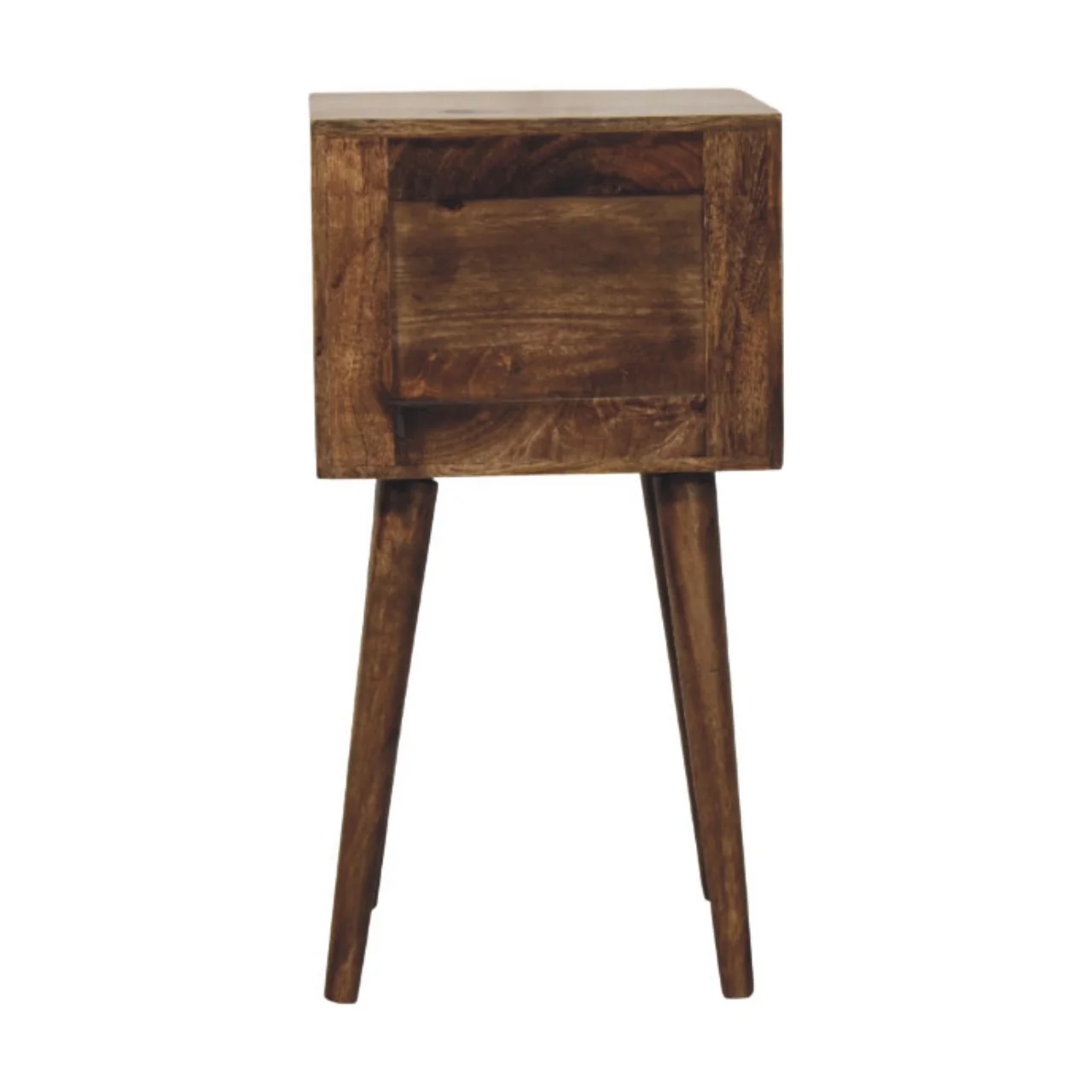 Artisan Furniture Massivholz Nordic Nachttisch mit 2 Schubladen in klassischem Graubraun - Image 11