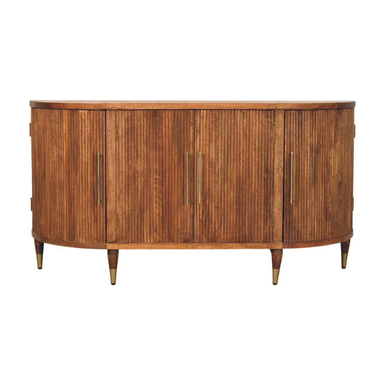 Artisan Furniture Massivholz Ravello geschwungene 4-türige Anrichte Braun