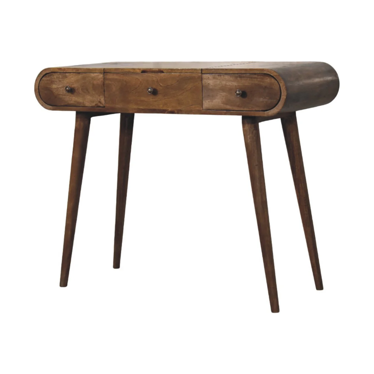 Artisan Furniture Massivholz-Schminktisch mit geschwungenen Kanten, braun - Image 5