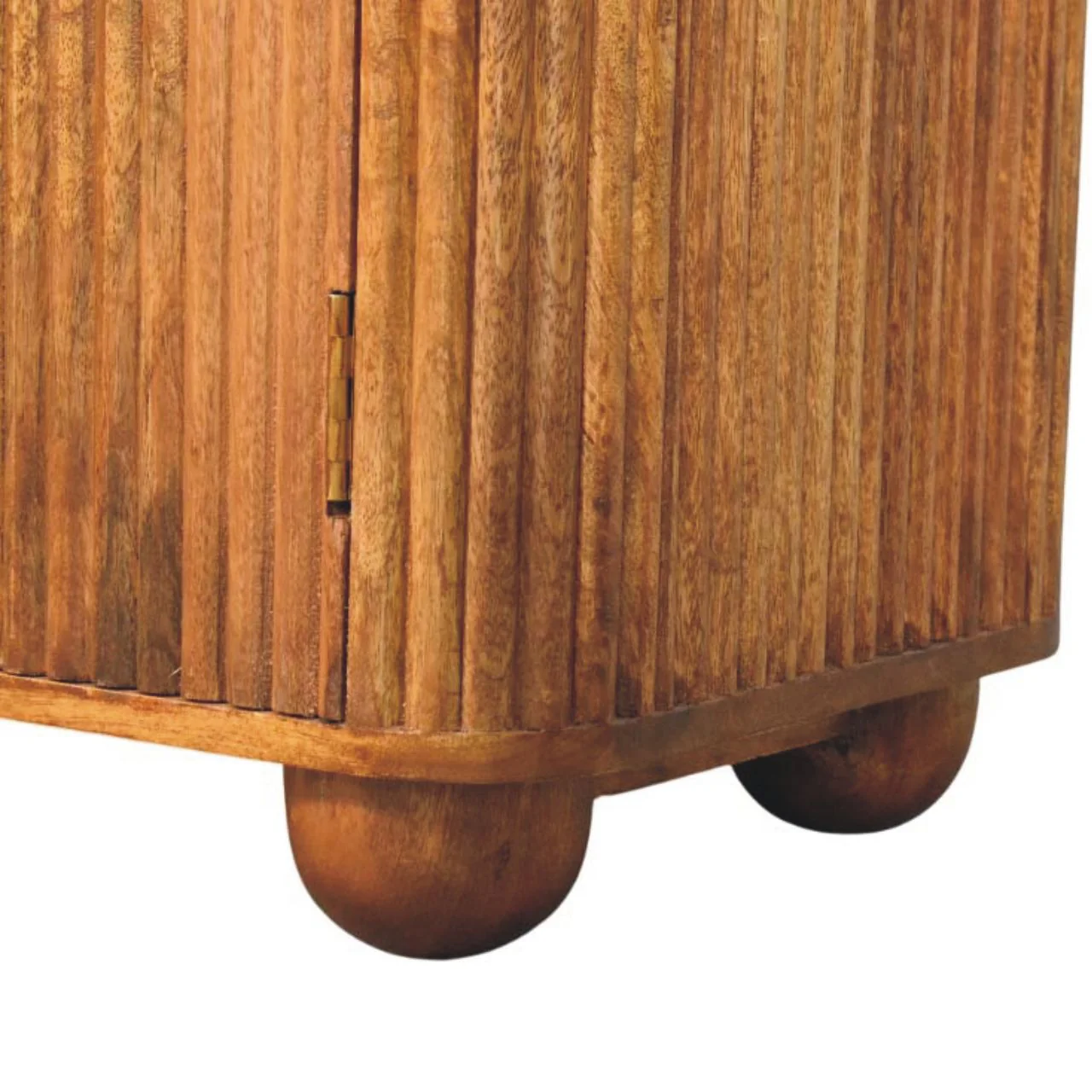 Artisan Furniture Massivholz Solis gerilltes Mini-Sideboard, 2 Türen, 2 Regale, Beige - Image 10