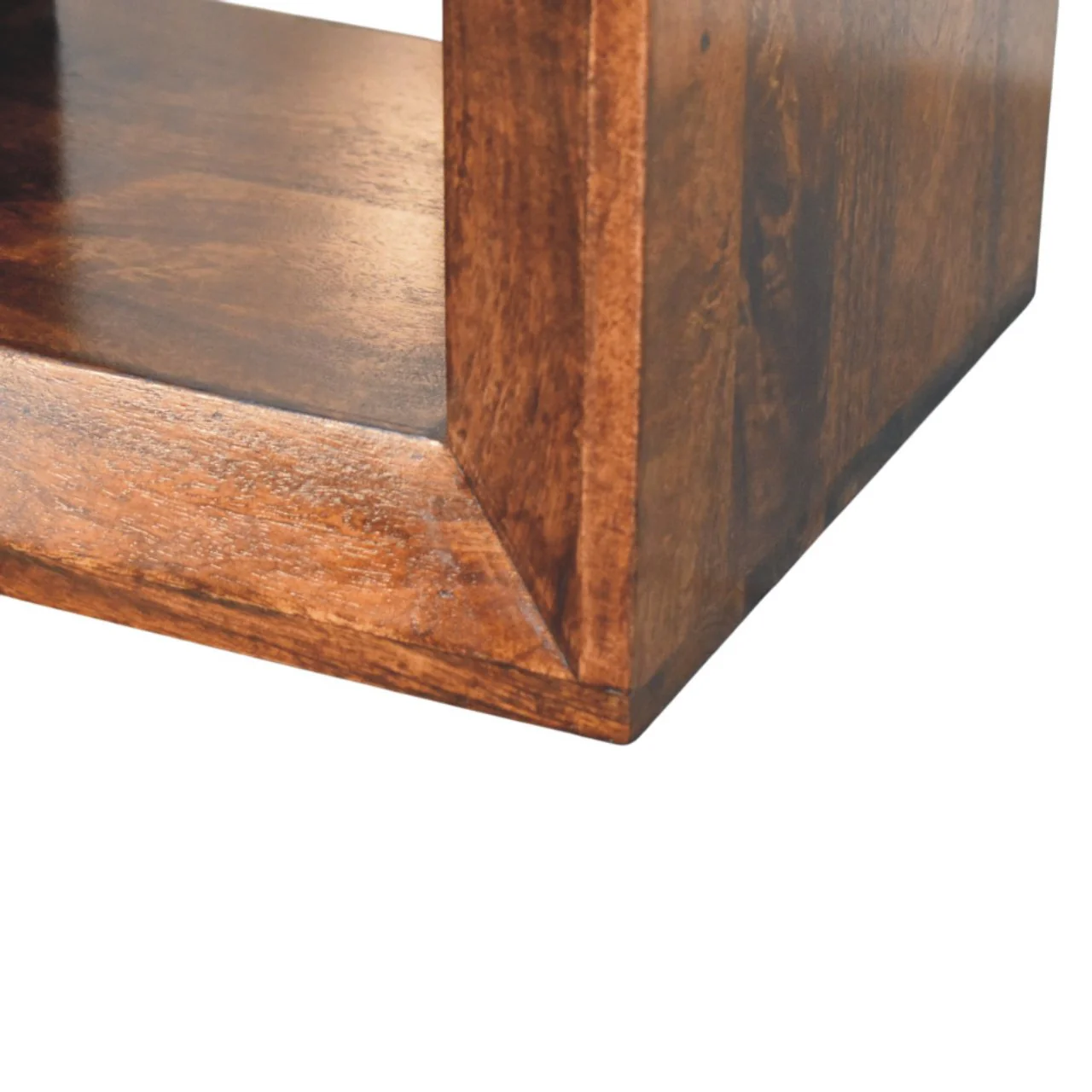 Artisan Furniture Massivholz Solis offener kalifornischer Walnuss Beistelltisch, 1 offenes Fach - Image 10