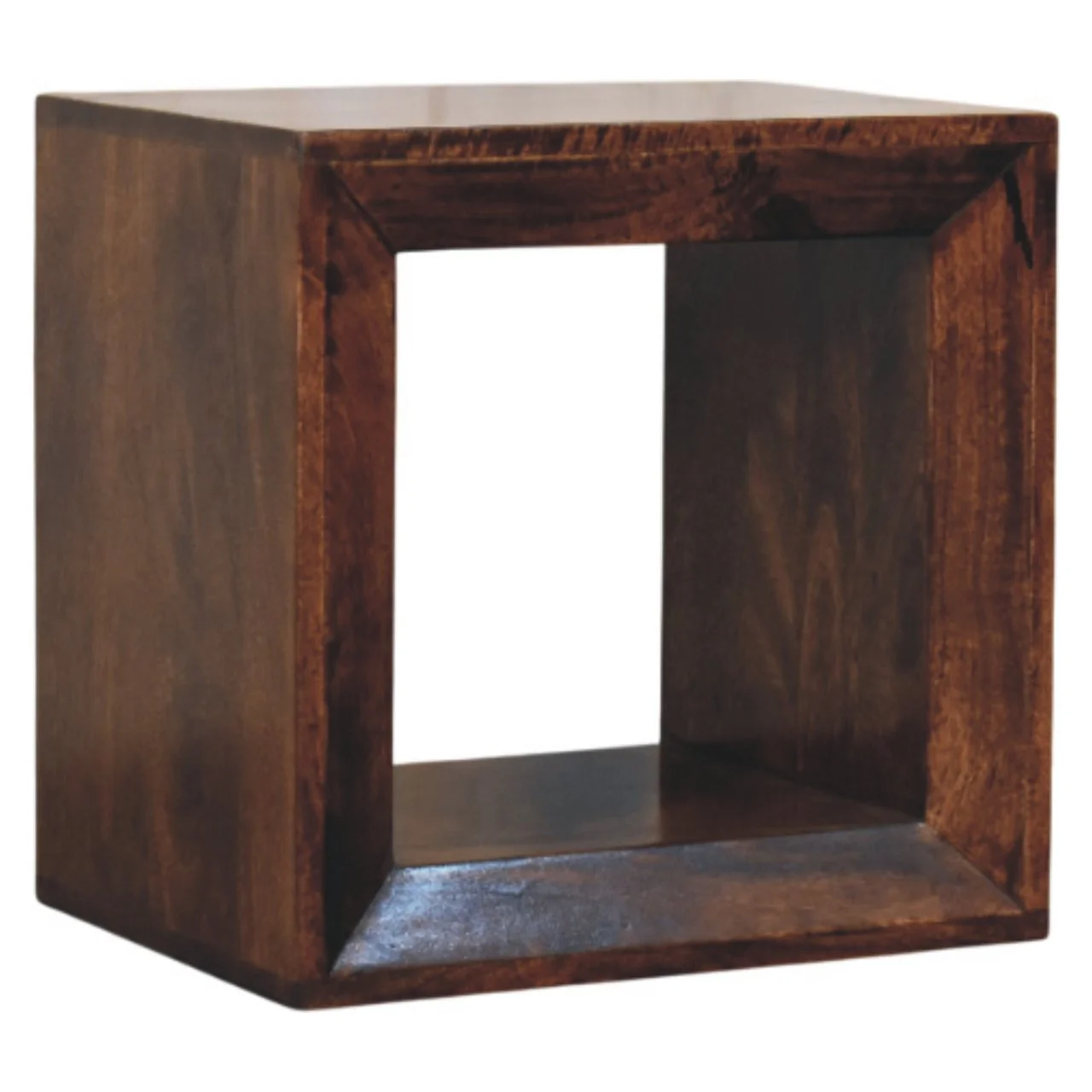 Artisan Furniture Massivholz Solis offener kalifornischer Walnuss Beistelltisch, 1 offenes Fach - Image 5