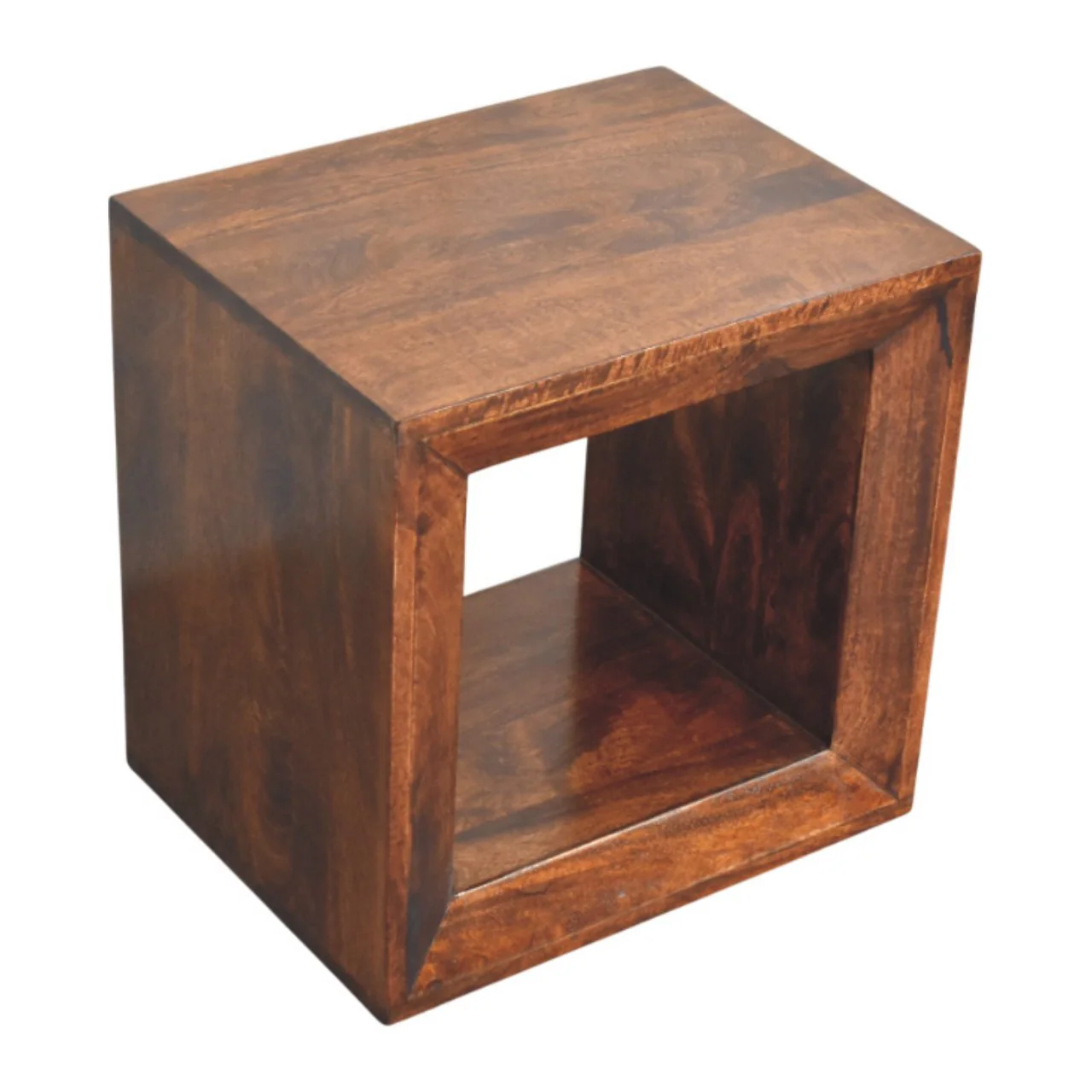 Artisan Furniture Massivholz Solis offener kalifornischer Walnuss Beistelltisch, 1 offenes Fach - Image 7