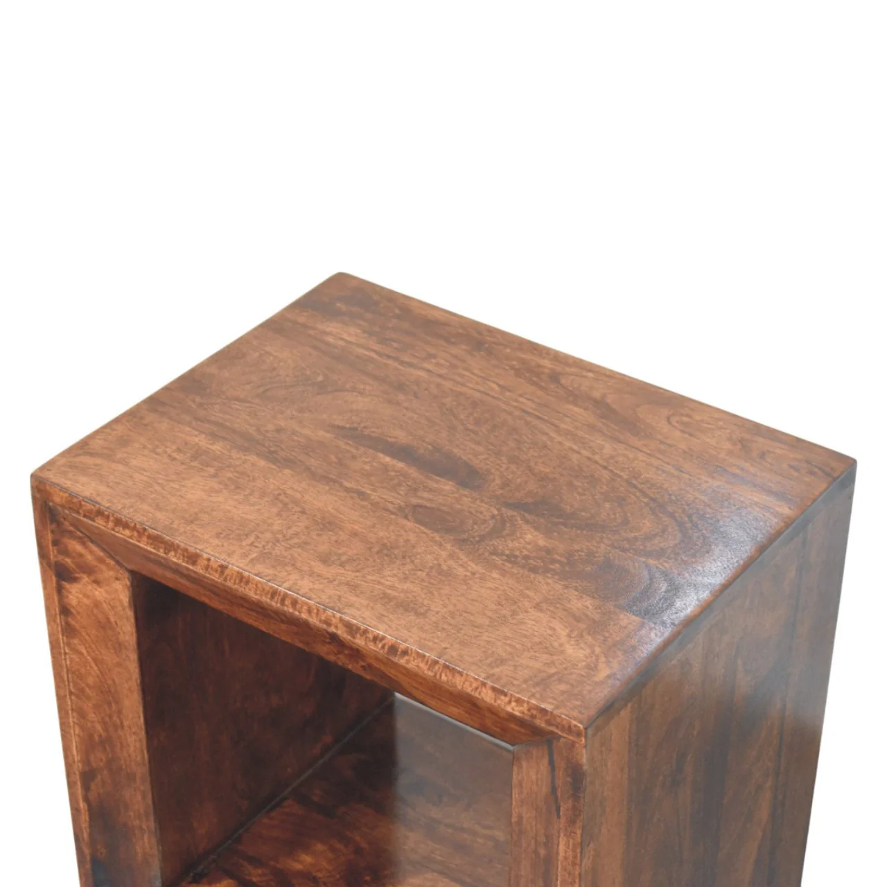 Artisan Furniture Massivholz Solis offener kalifornischer Walnuss Beistelltisch, 1 offenes Fach - Image 9