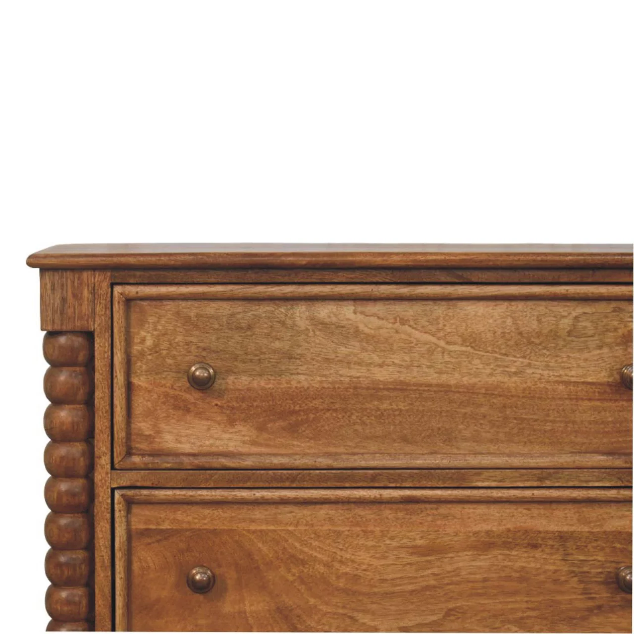 Artisan Furniture Massivholz Spindel Kommode, 3 Schubladen, Braun - Image 5