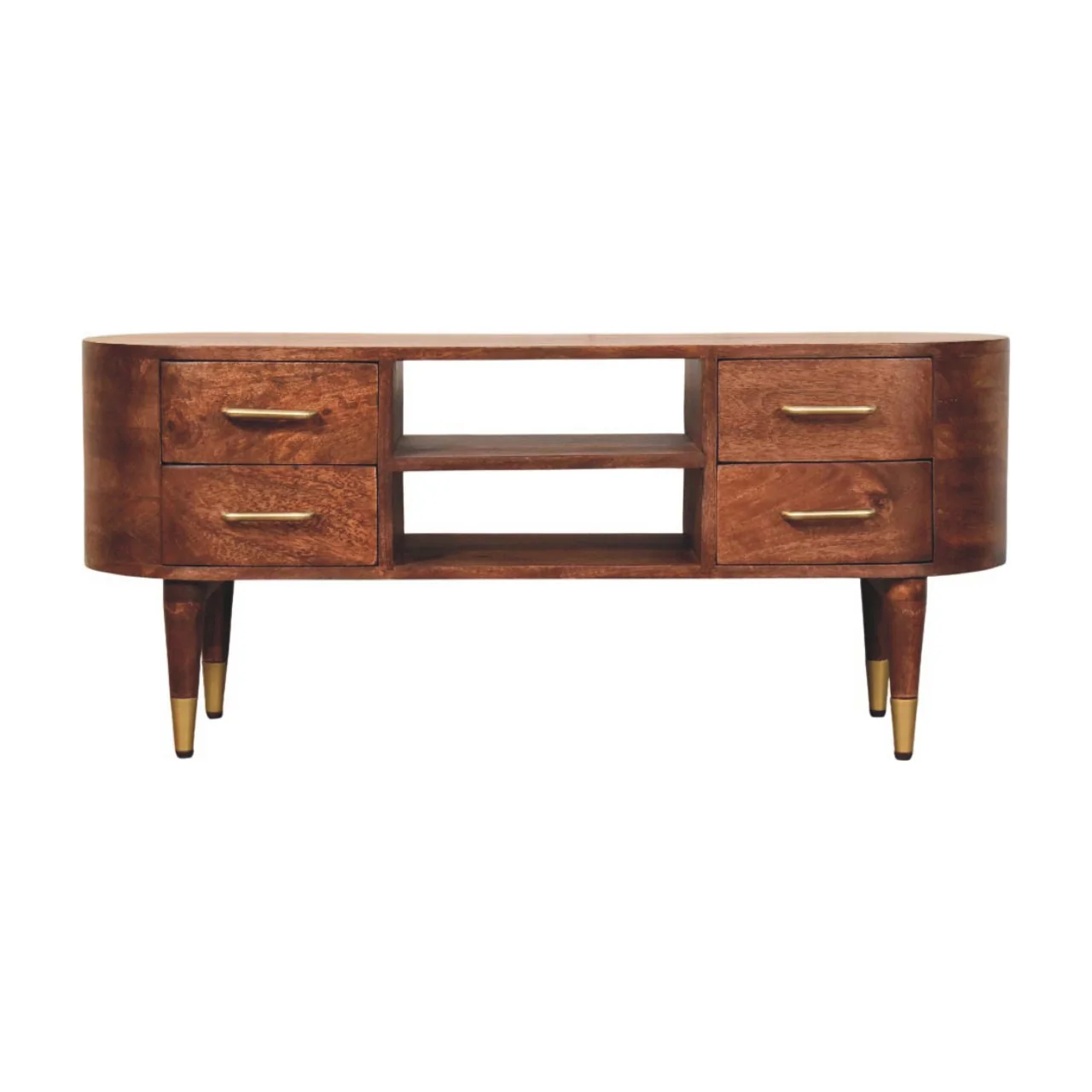 Artisan Furniture Massivholz Valenza Medienmöbel Braun