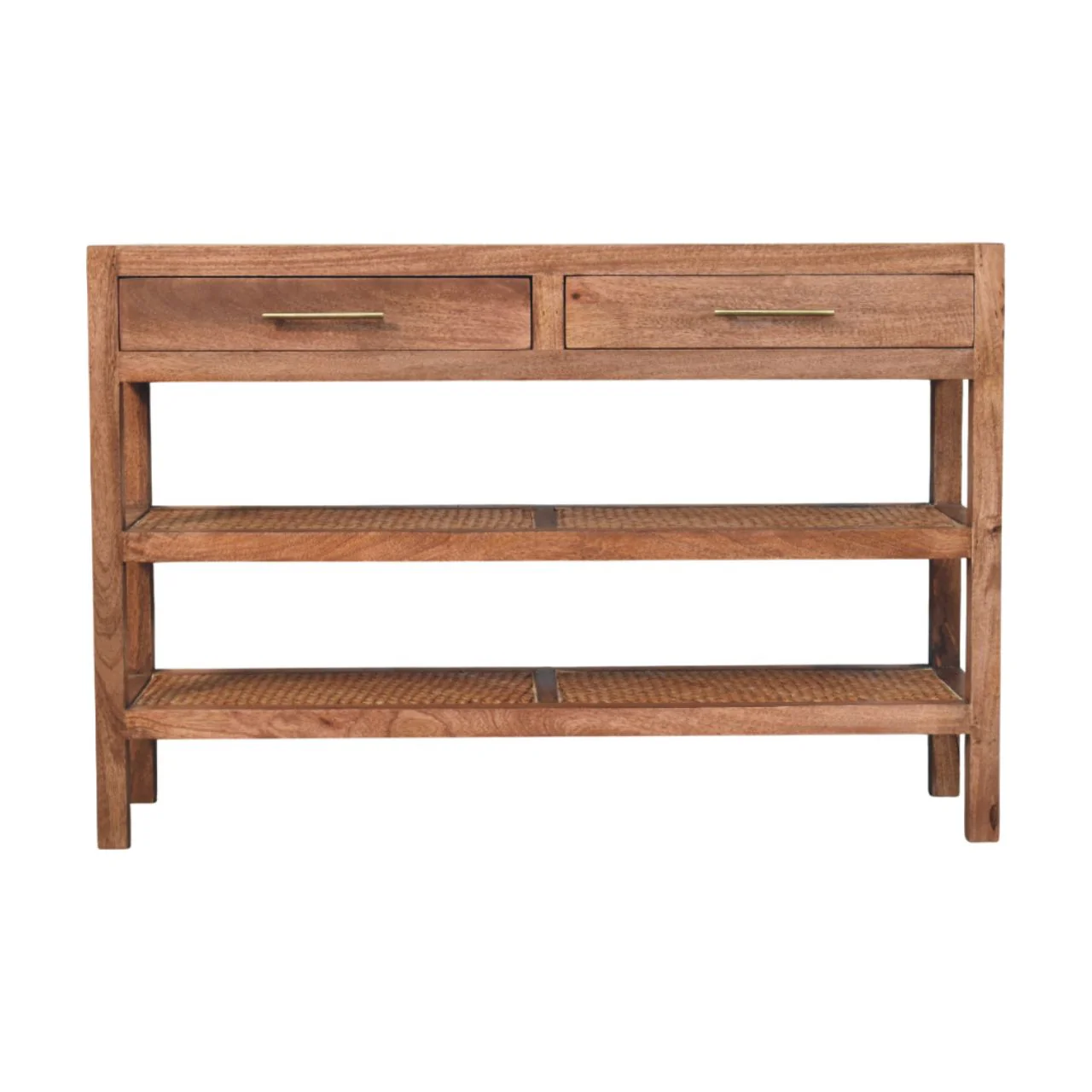 Artisan Furniture Massivholz Woven Tier Konsole Braun