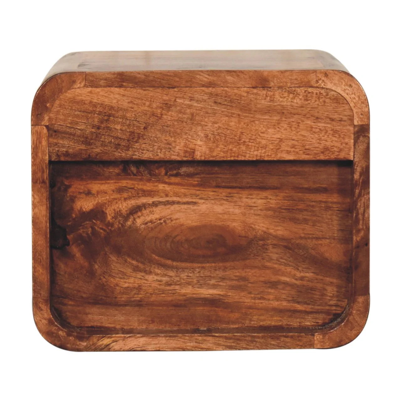 Artisan Furniture Mini Honig-Karamell wandmontierter Nachttisch mit offenem Fach, 1 Schublade - Image 10