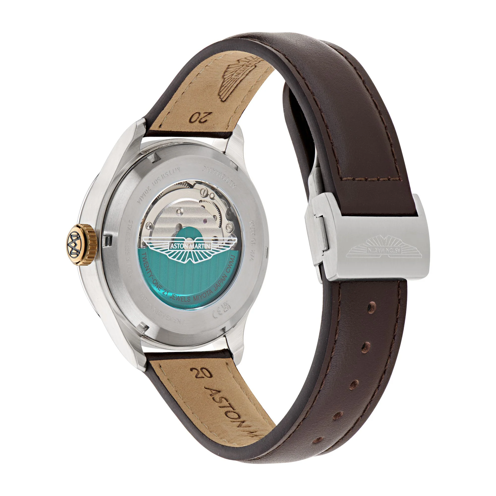 ASTON MARTIN Herren Automatik Uhr Armbanduhr AML TIMELESS MTTS1F501 Leder - Image 3