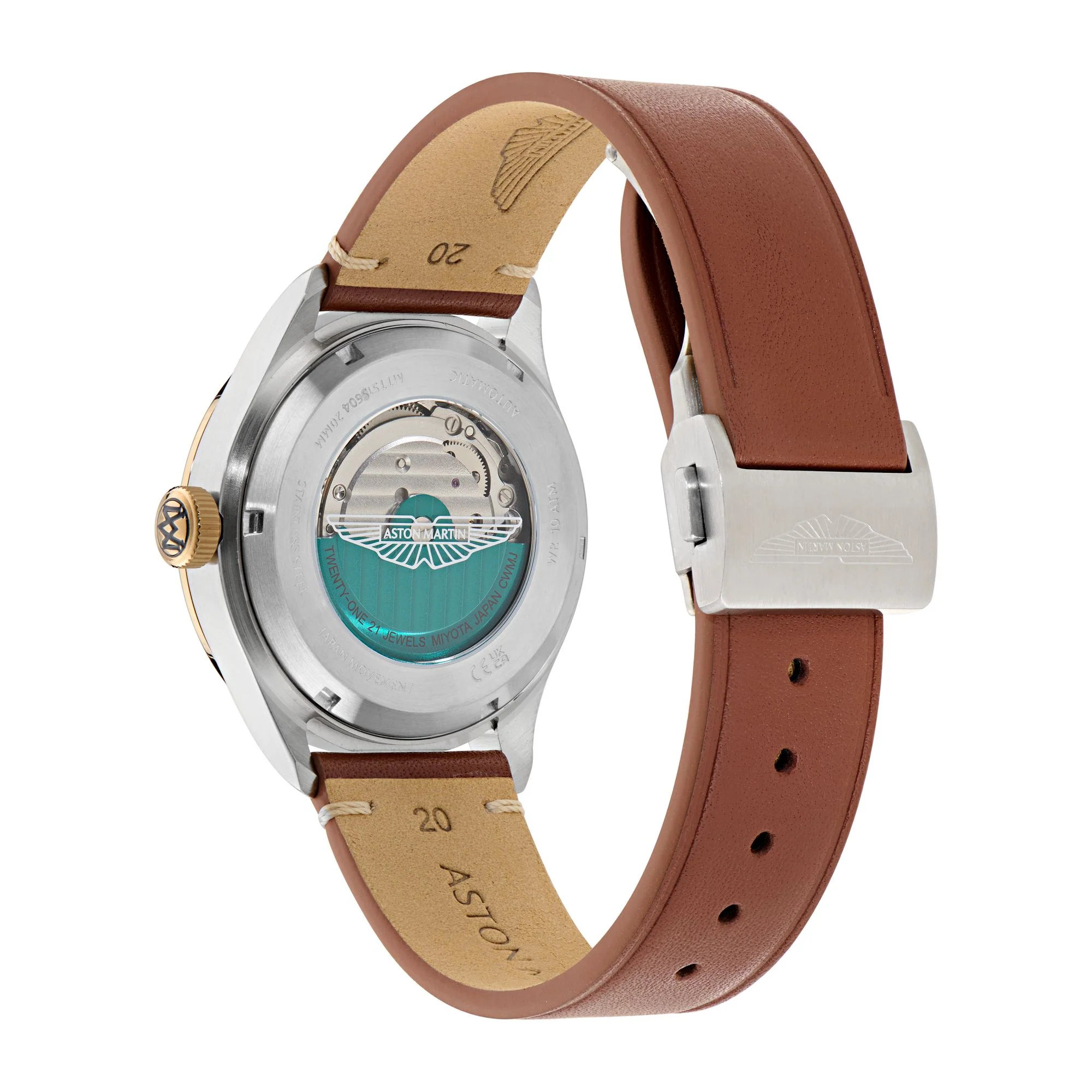 ASTON MARTIN Herren Automatik Uhr Armbanduhr AML TIMELESS MTTS1S604 Leder - Image 3