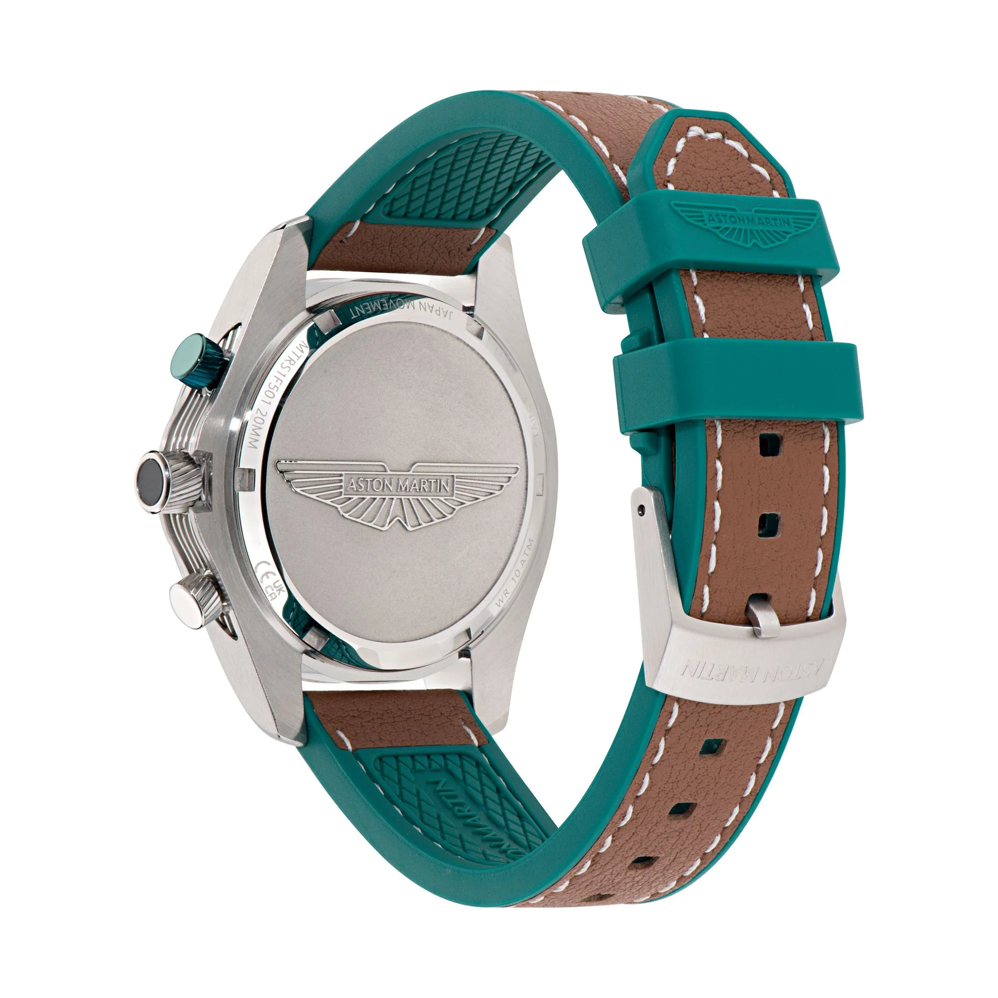 ASTON MARTIN Herren Uhr Chrono Armbanduhr AML THRILL MTRS1F501 Silikon/Leder - Image 3