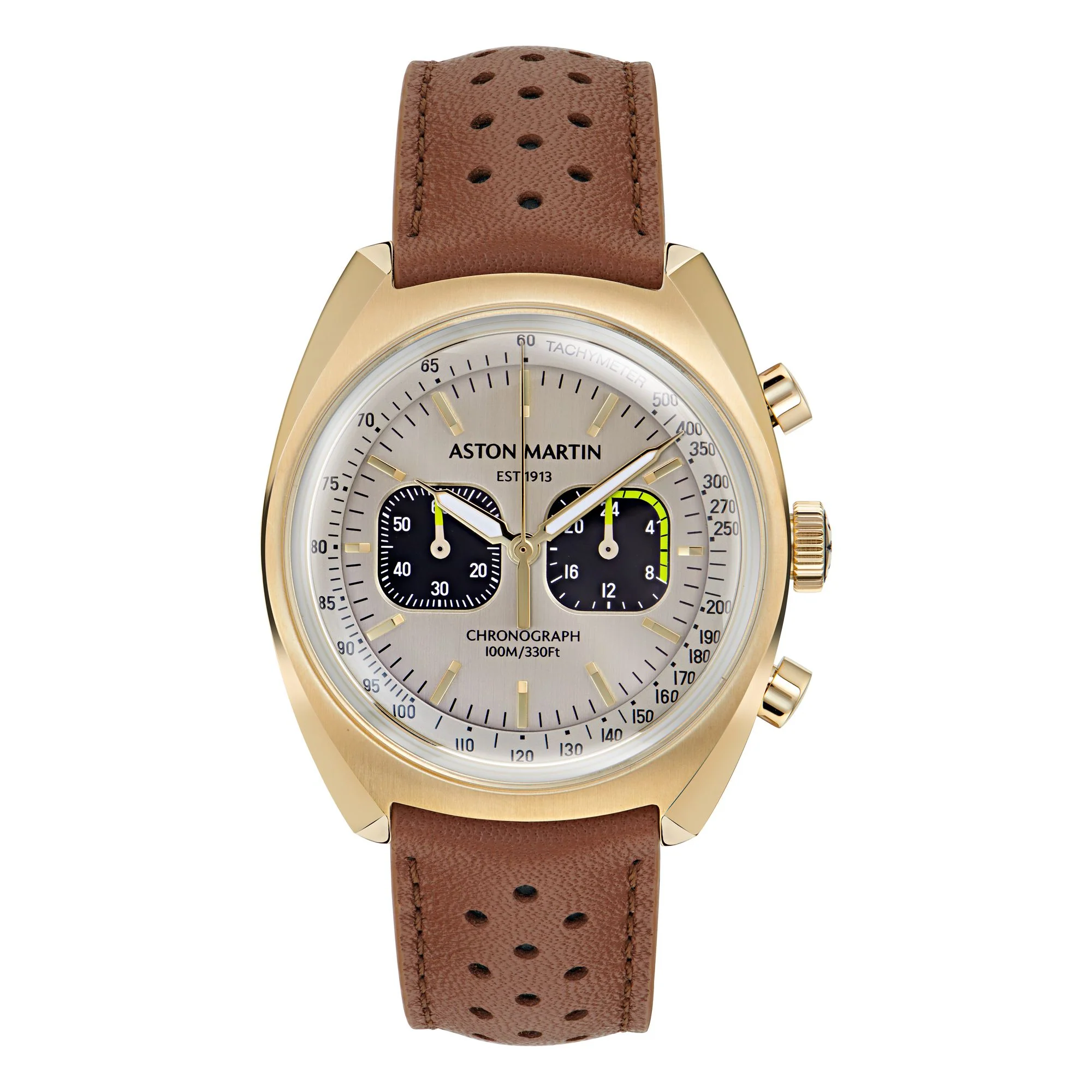 ASTON MARTIN Herren Uhr Chronograph Armbanduhr AML TIMELESS MTTS2F502 Leder