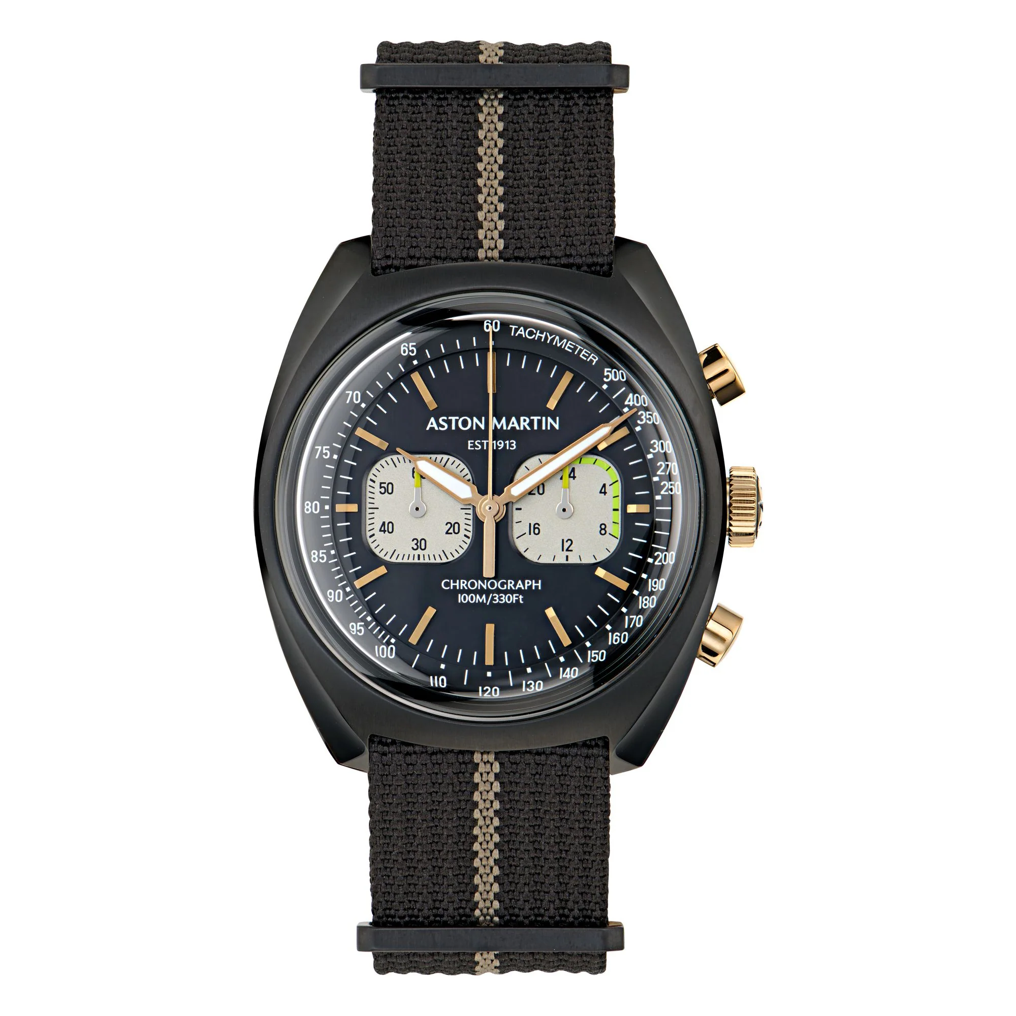 ASTON MARTIN Herren Uhr Chronograph Armbanduhr AML TIMELESS MTTS2F504 Nylon
