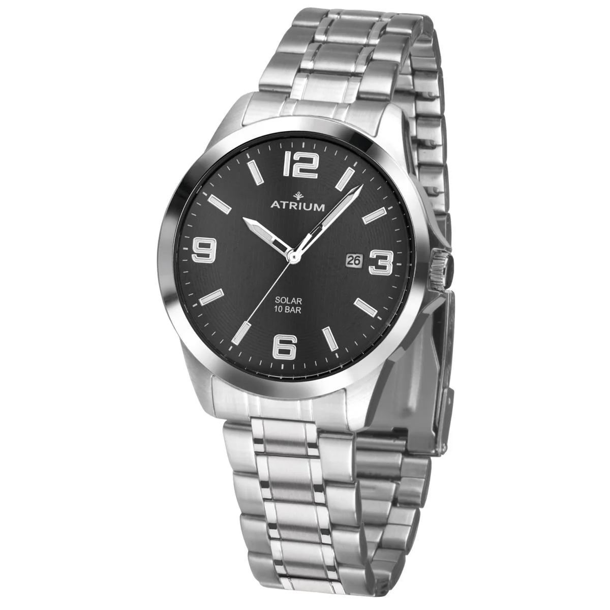 ATRIUM Herren Uhr Armbanduhr Solar Edelstahl Analog Quarz A32-31
