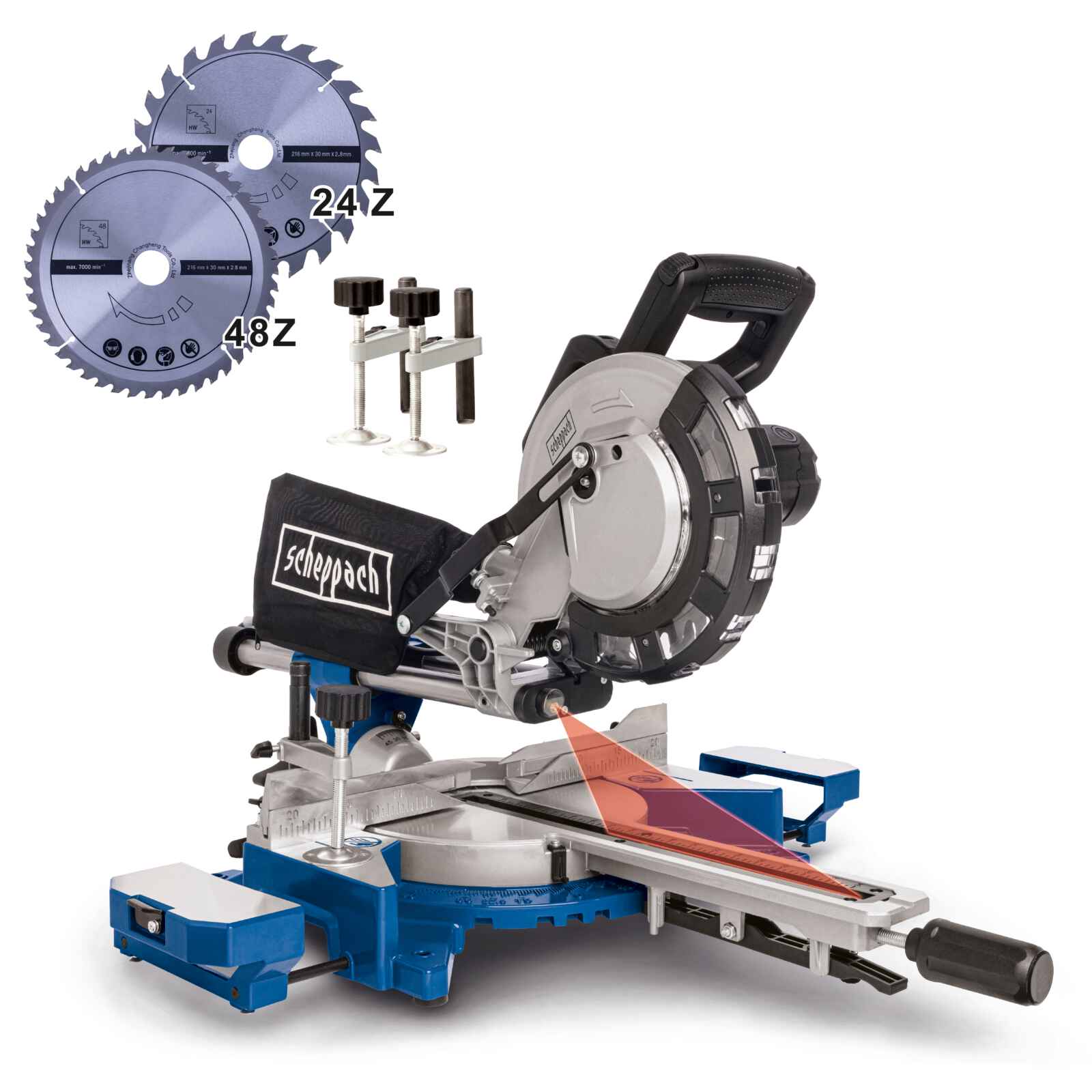 [B-WARE] Scheppach Kappzugsäge HM2000 SE - 65mm Schnitthöhe | 340mm Schnittlänge | Laser