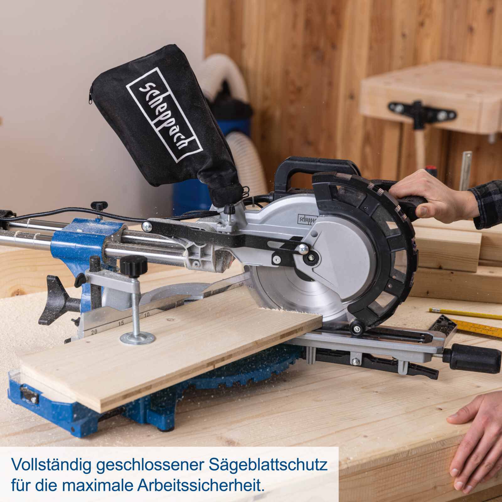[B-WARE] Scheppach Kappzugsäge HM2000 SE - 65mm Schnitthöhe | 340mm Schnittlänge | Laser - Image 8