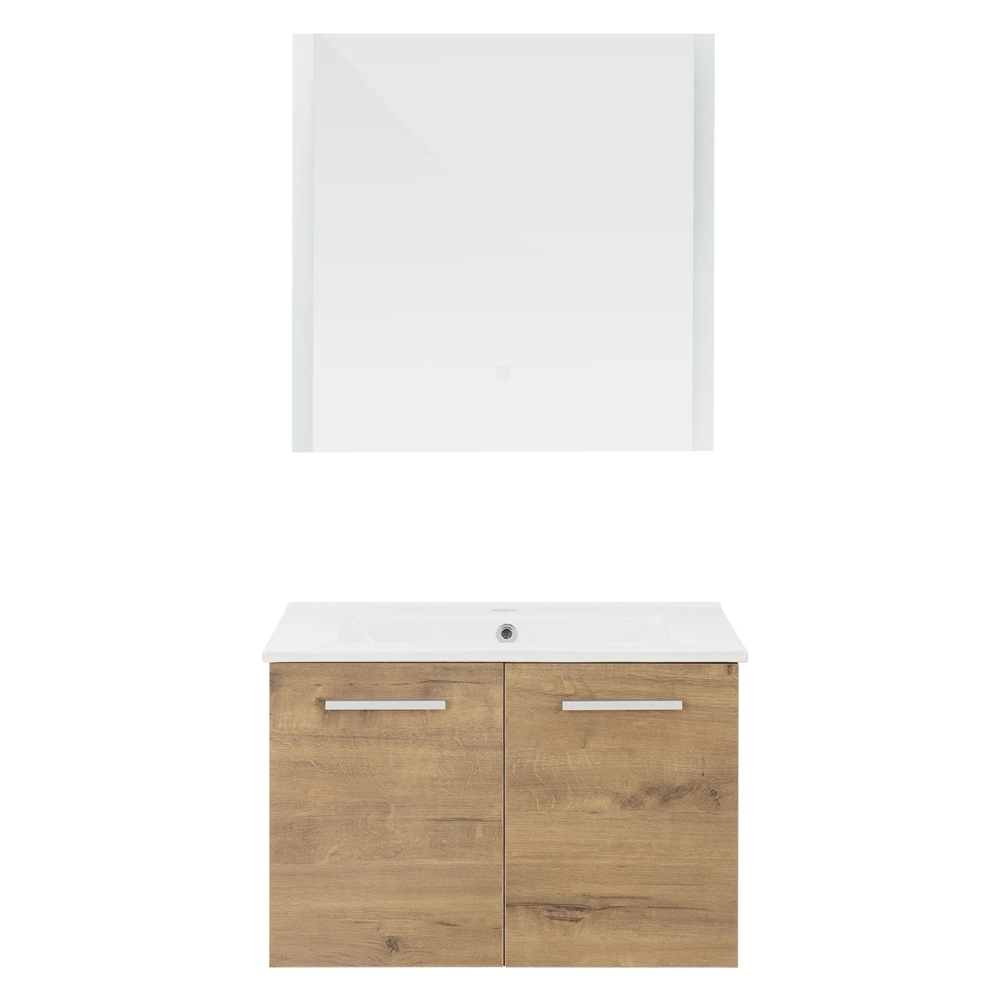 Badmöbel Set 3-Teilig Roteiche aus MDF ML-Design