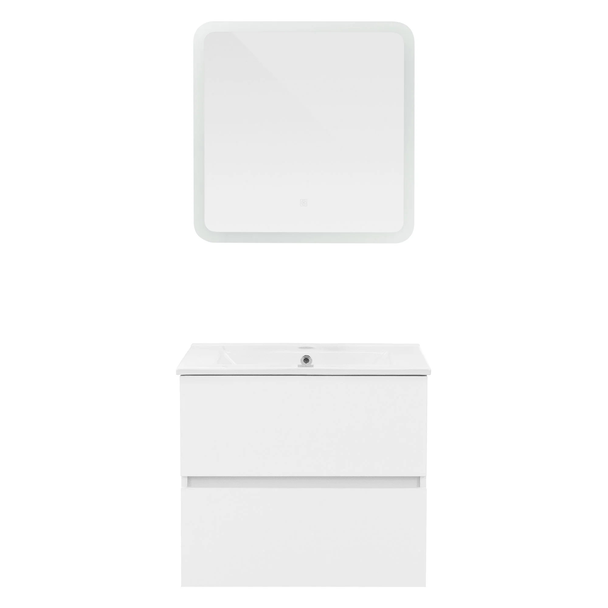 Badmöbel Set 3-Teilig Weiß aus MDF ML-Design - Image 2