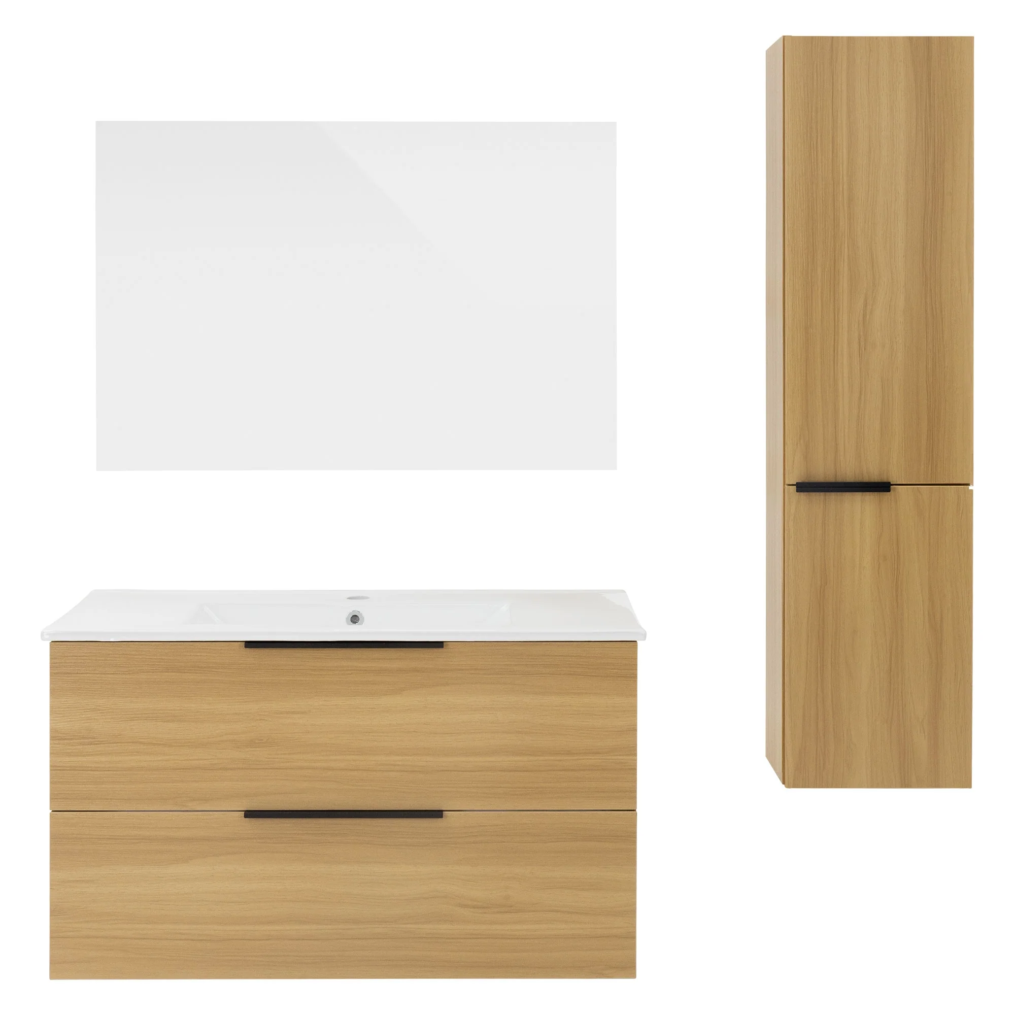 Badmöbel Set 4-Teilig Braun aus MDF ML-Design - Image 2