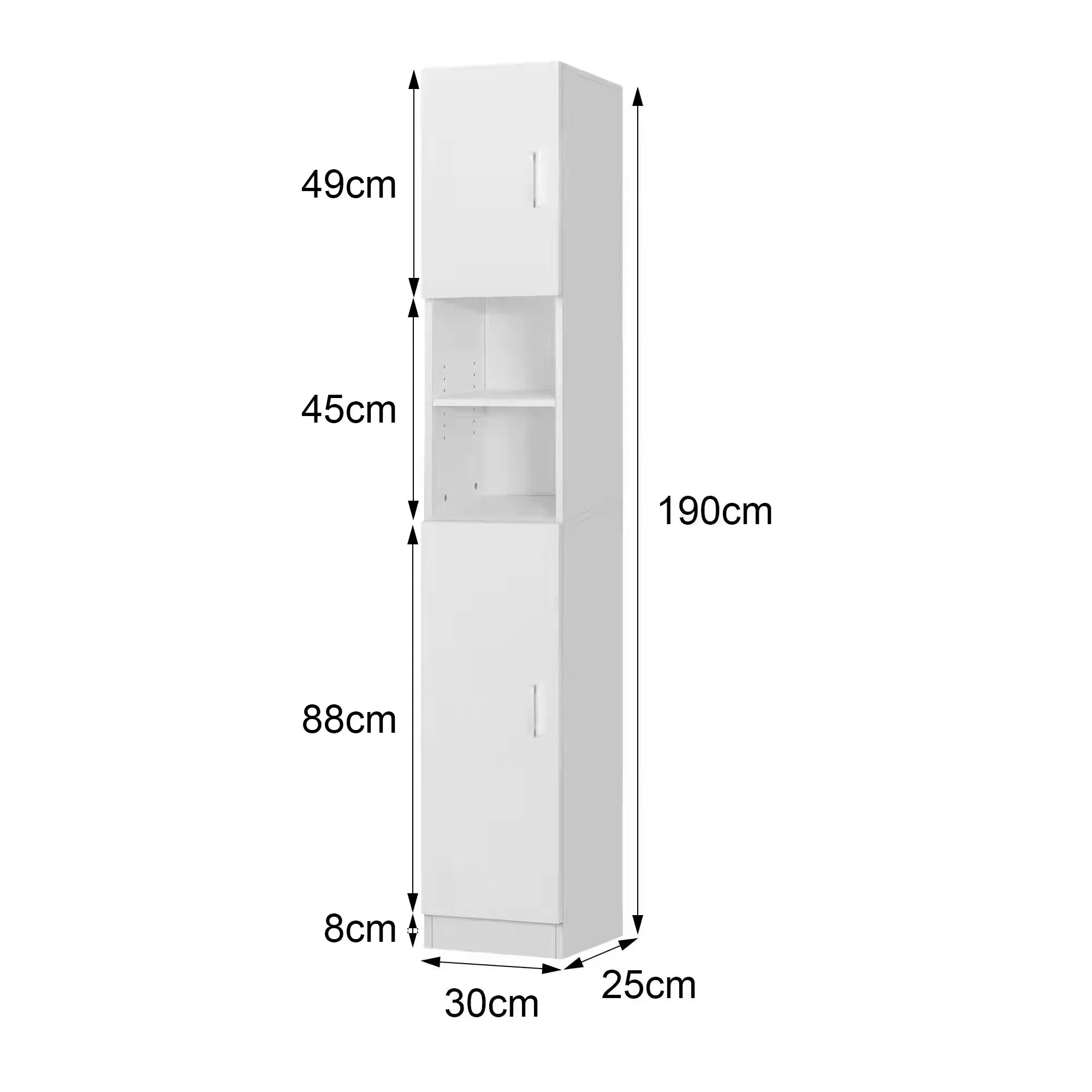 Badmöbel Set 4-Teilig Weiß aus MDF ML-Design - Image 3