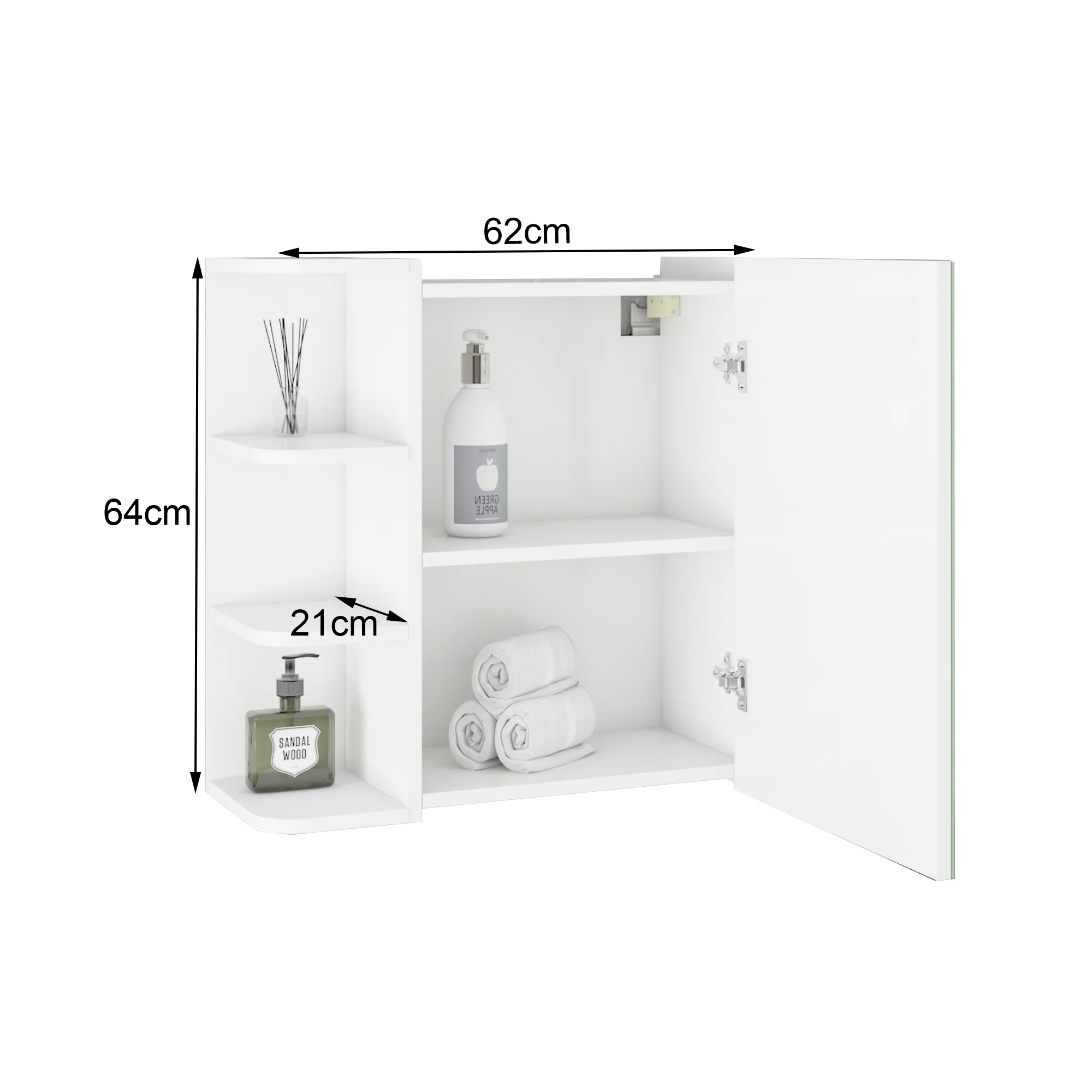 Badmöbel-Set 5-teilig, Badezimmermöbel Set, Badmöbel Komplettset, Spiegelschrank Waschtisch - Image 6