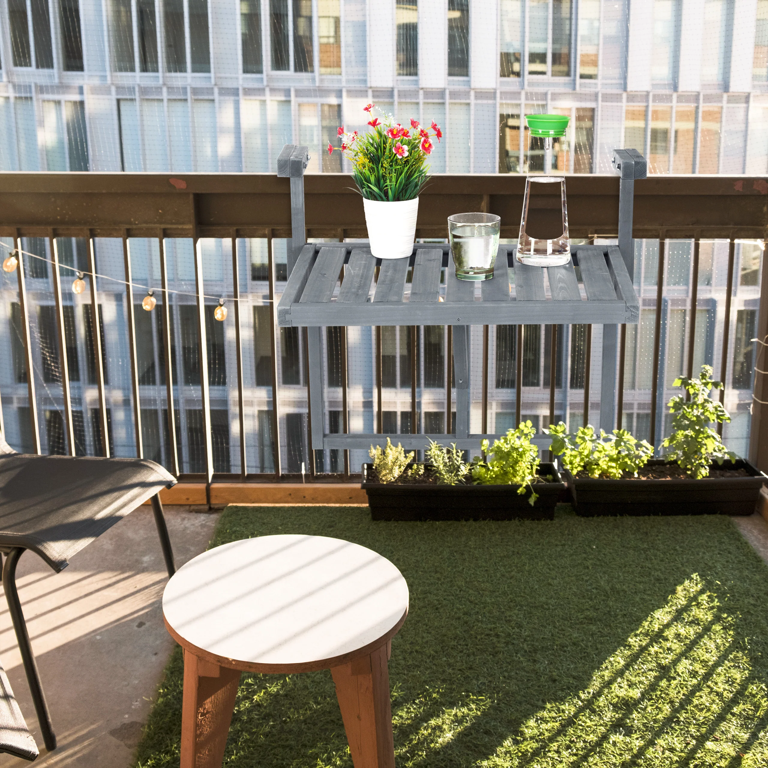 Balkon Hängetisch in Grau - Image 2