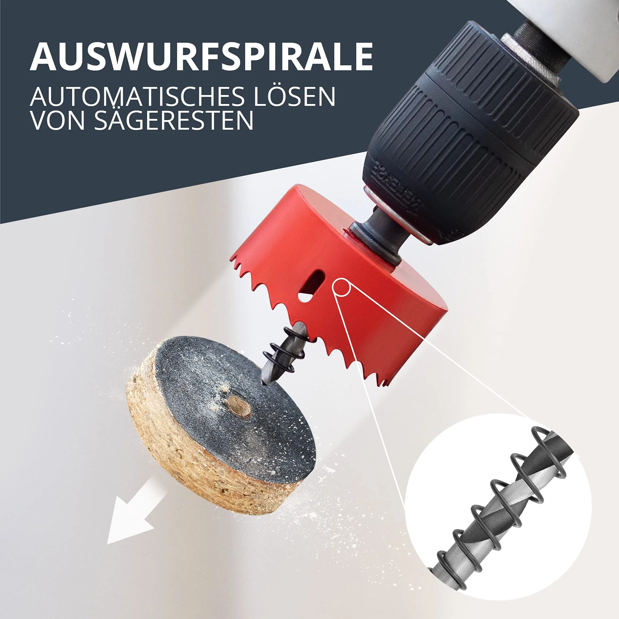 BAURIX® Bi-Metall-Lochsäge [80mm] I Ultimative Bohrkrone für Trockenbau, Holz, Steckdose I - Image 4