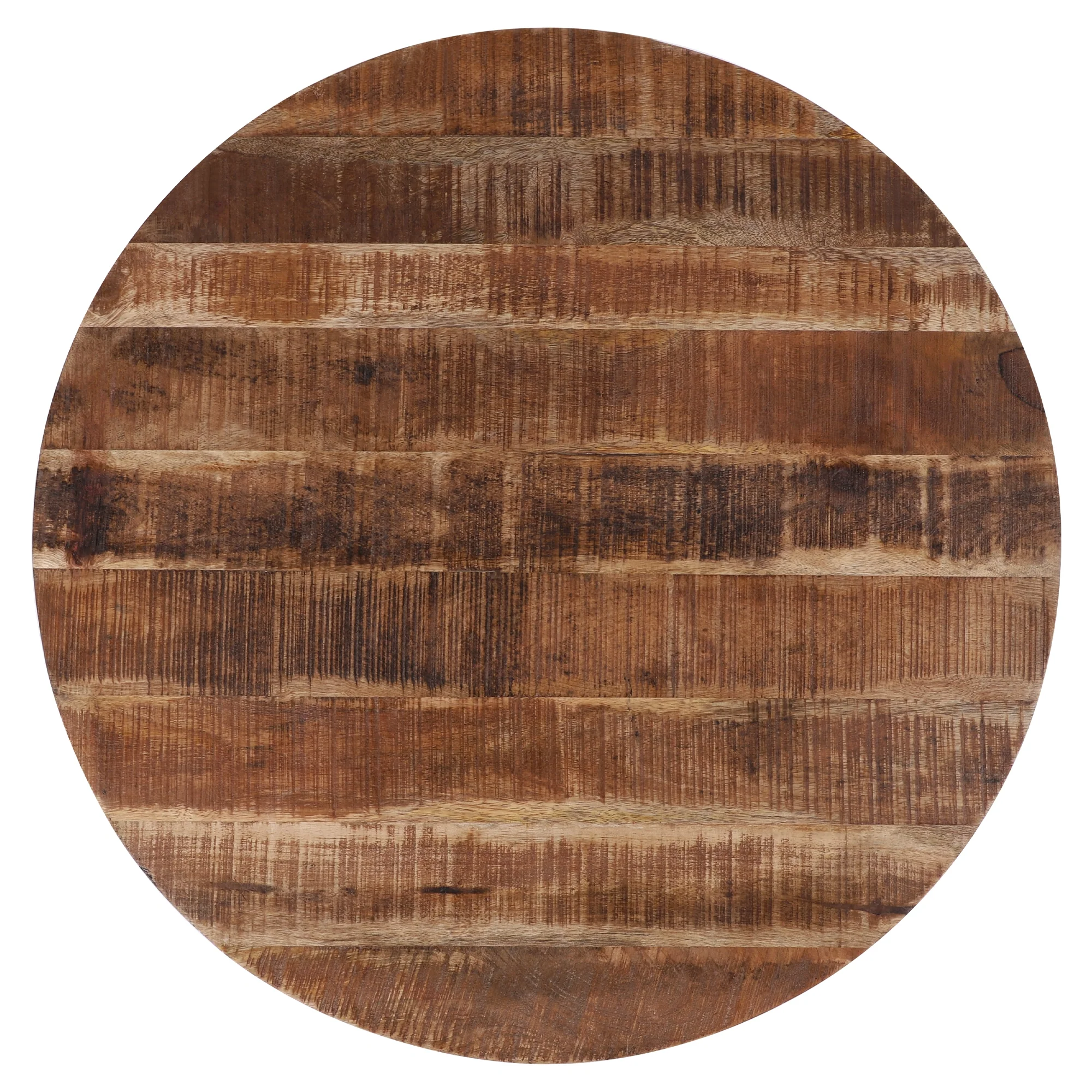 Beistelltisch 3er Set Ø 67/50/35 cm Natur/Schwarz aus Mangoholz und Metall - Image 2