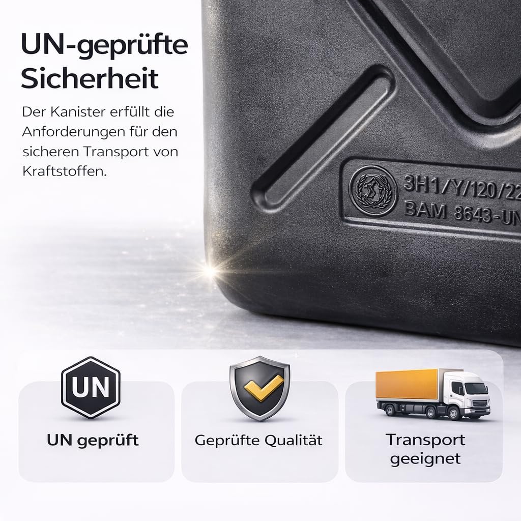 Benzinkanister für Autos mit UN-Zulassung EU – mit Einfüllstutze - Image 4